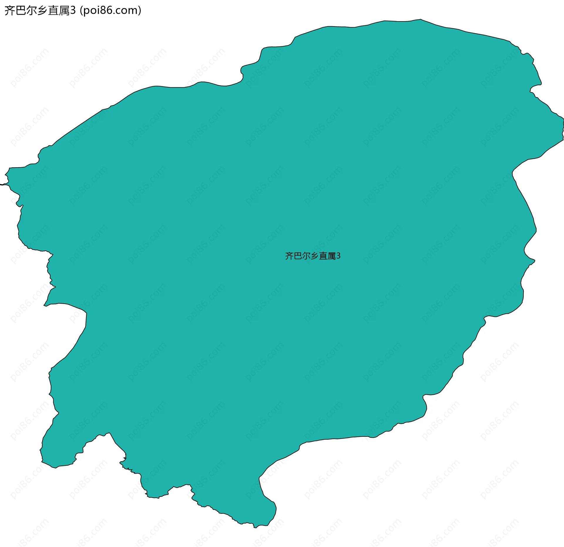 齐巴尔乡直属3边界地图