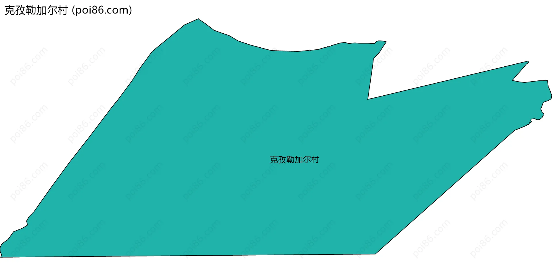 克孜勒加尔村边界地图