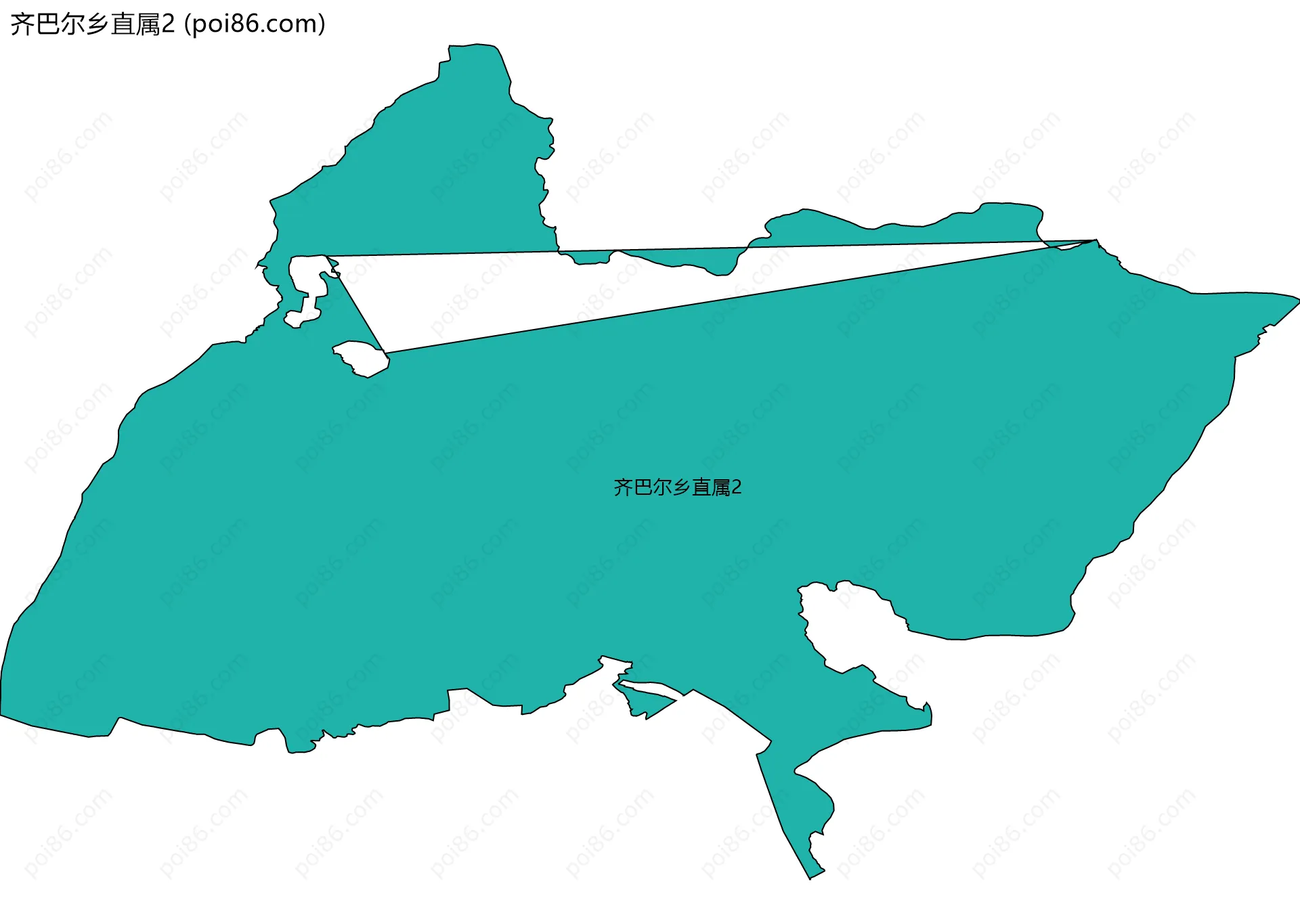 齐巴尔乡直属2边界地图