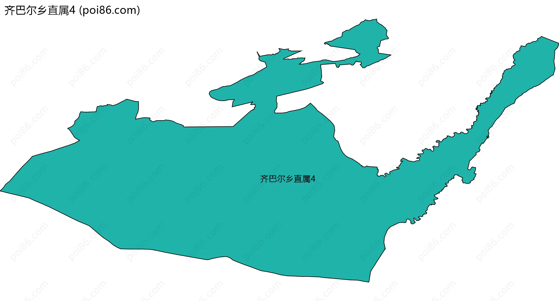 齐巴尔乡直属4边界地图