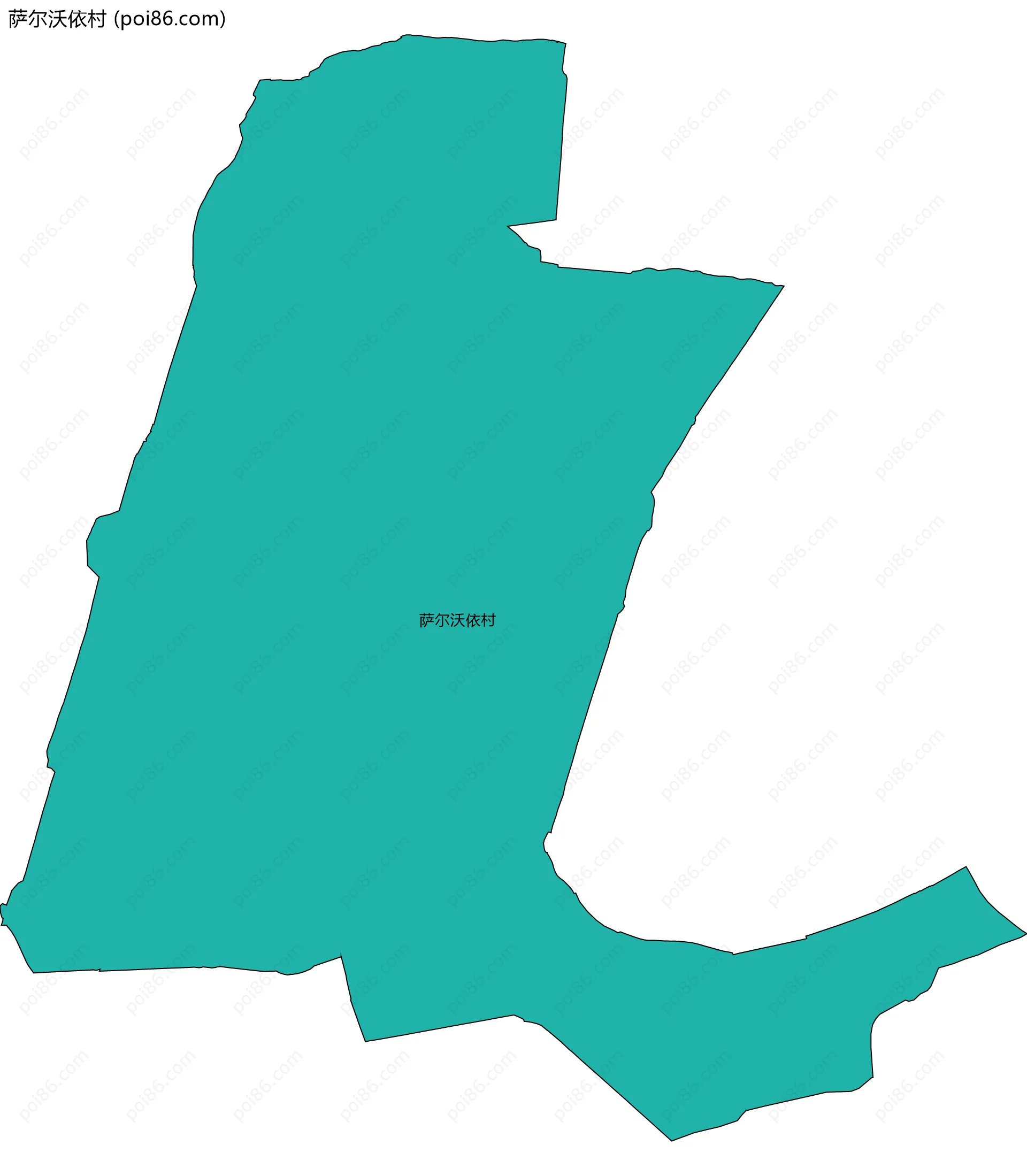 萨尔沃依村边界地图