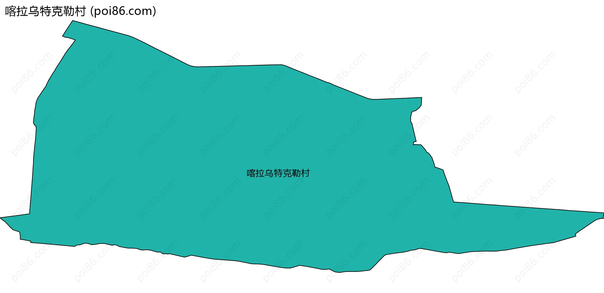 喀拉乌特克勒村边界地图