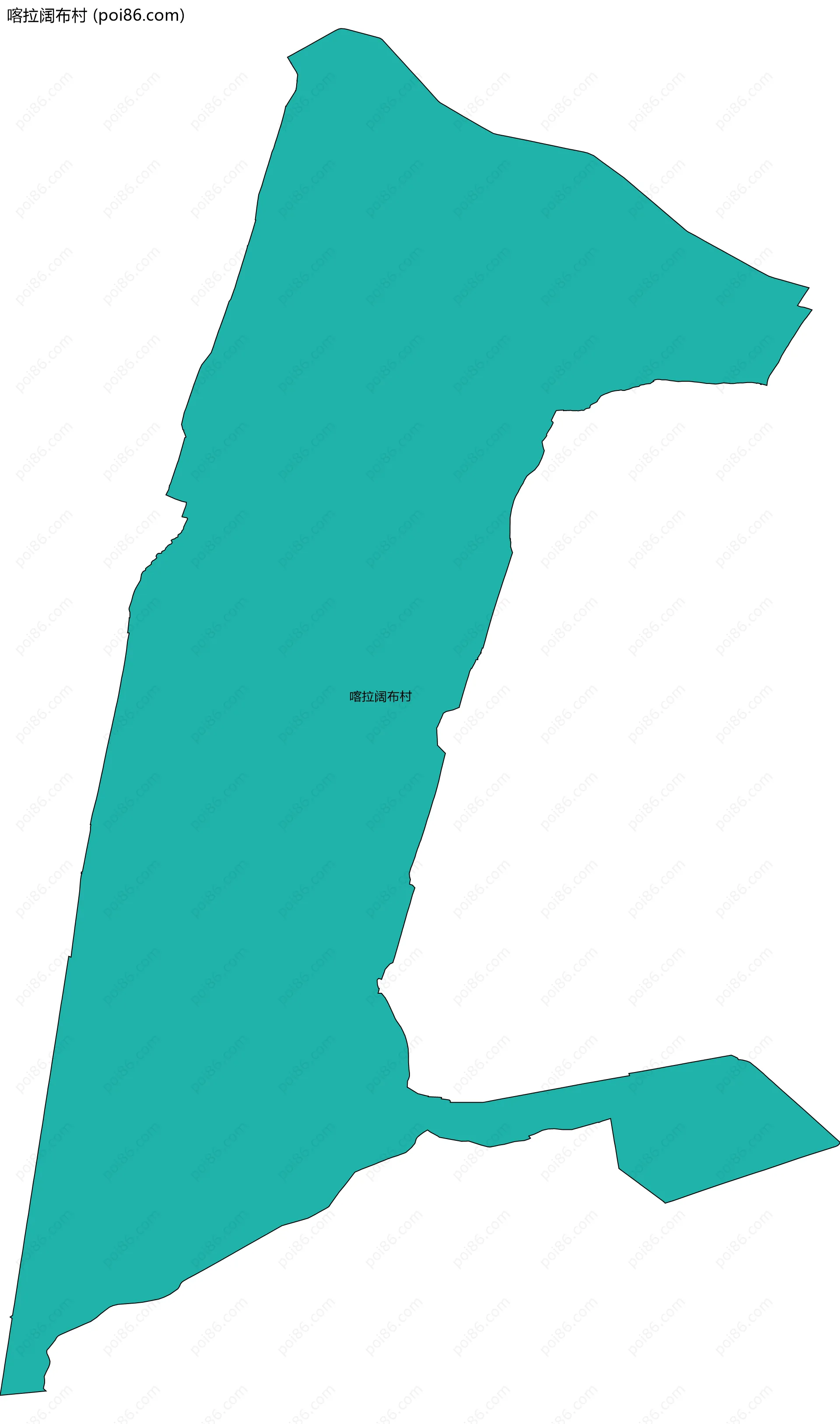 喀拉阔布村边界地图