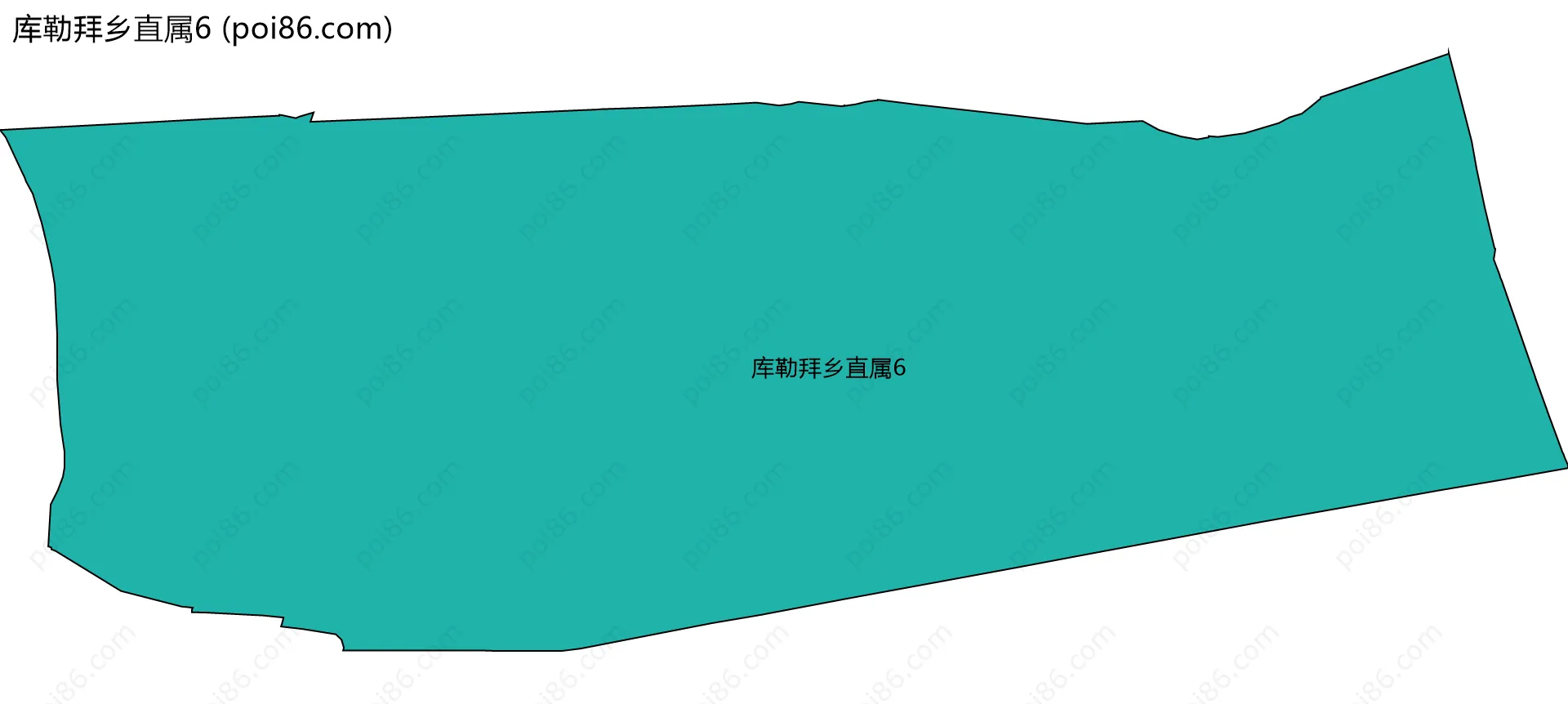 库勒拜乡直属6边界地图