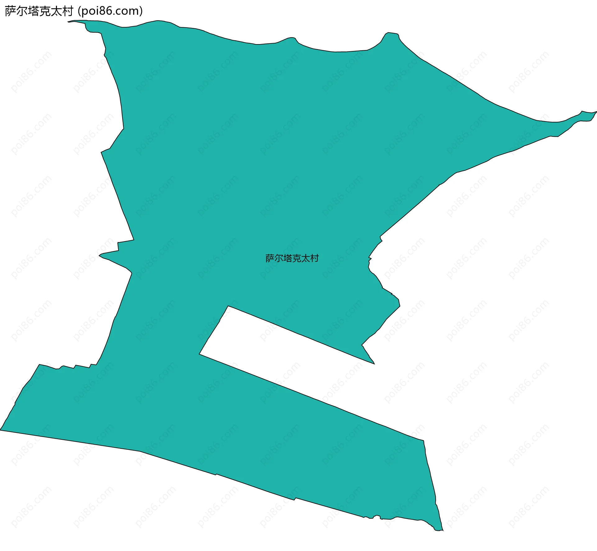 萨尔塔克太村边界地图