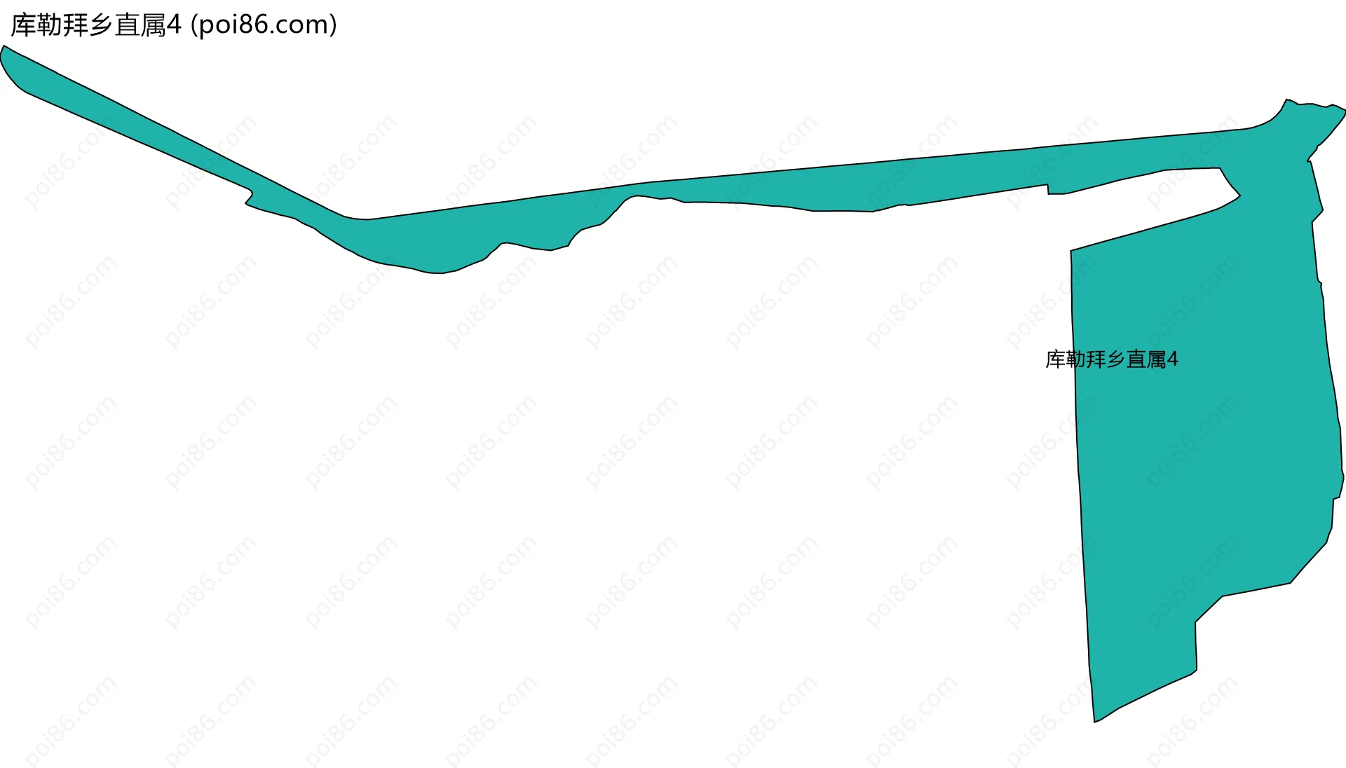 库勒拜乡直属4边界地图
