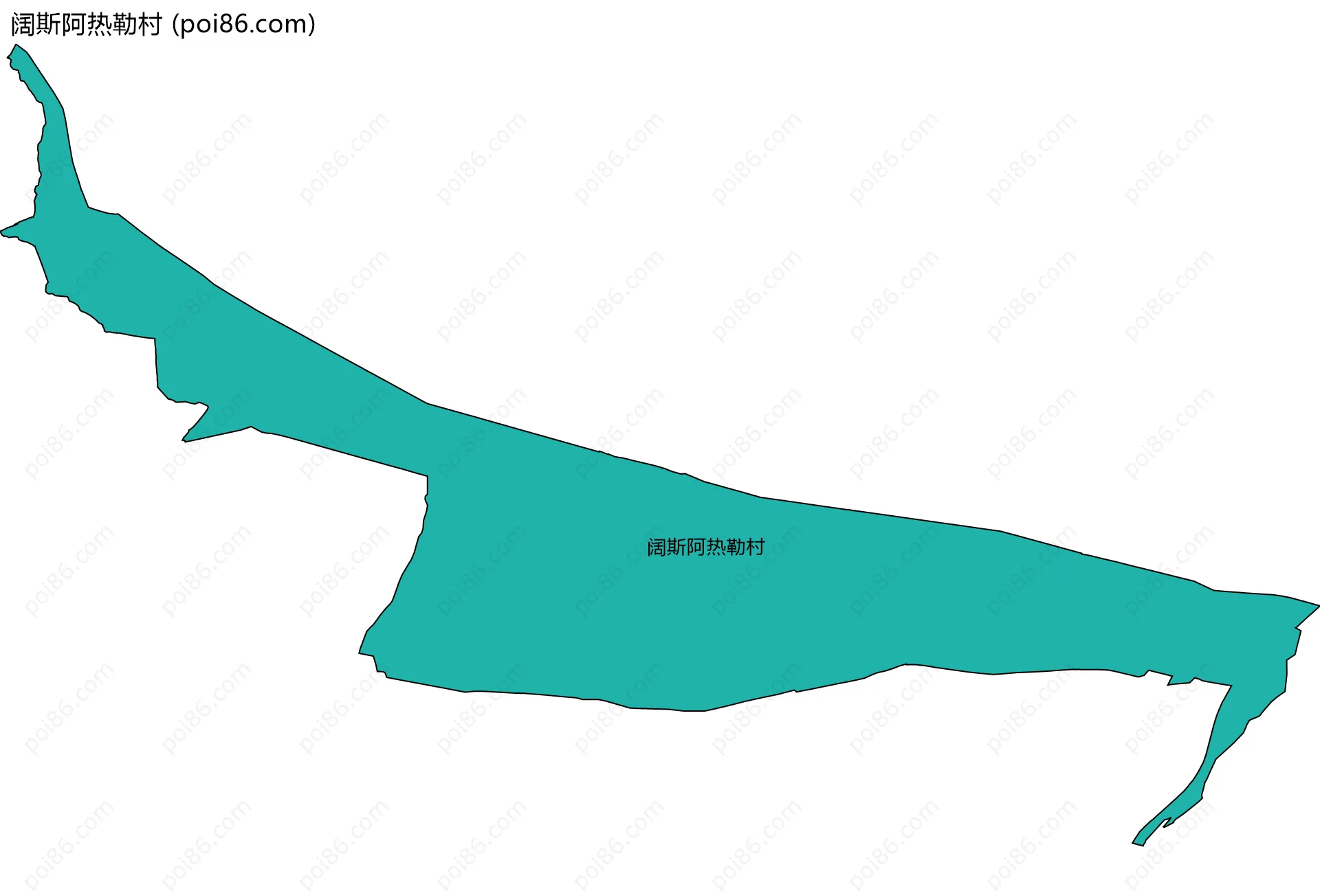 阔斯阿热勒村边界地图