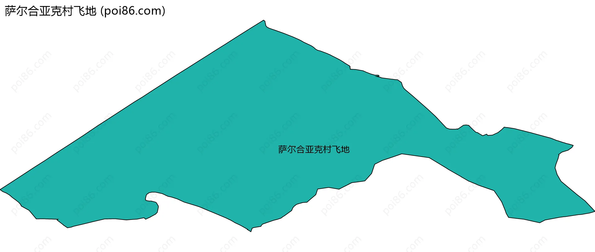 萨尔合亚克村飞地边界地图