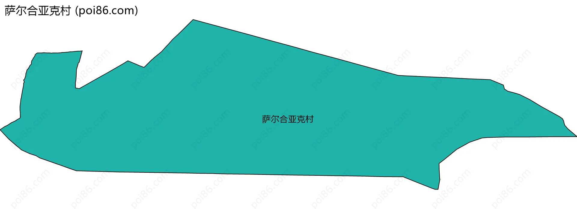 萨尔合亚克村边界地图