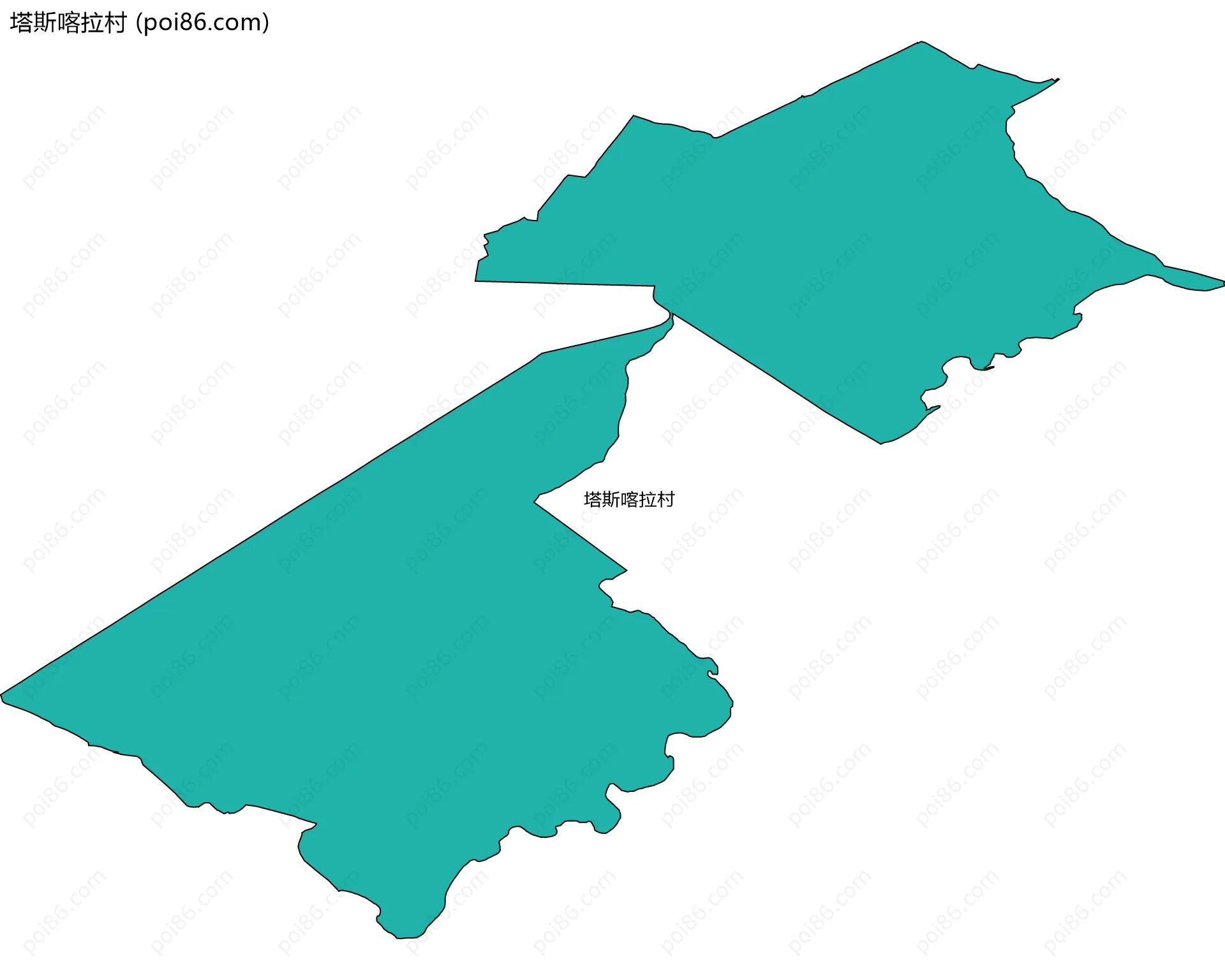塔斯喀拉村边界地图