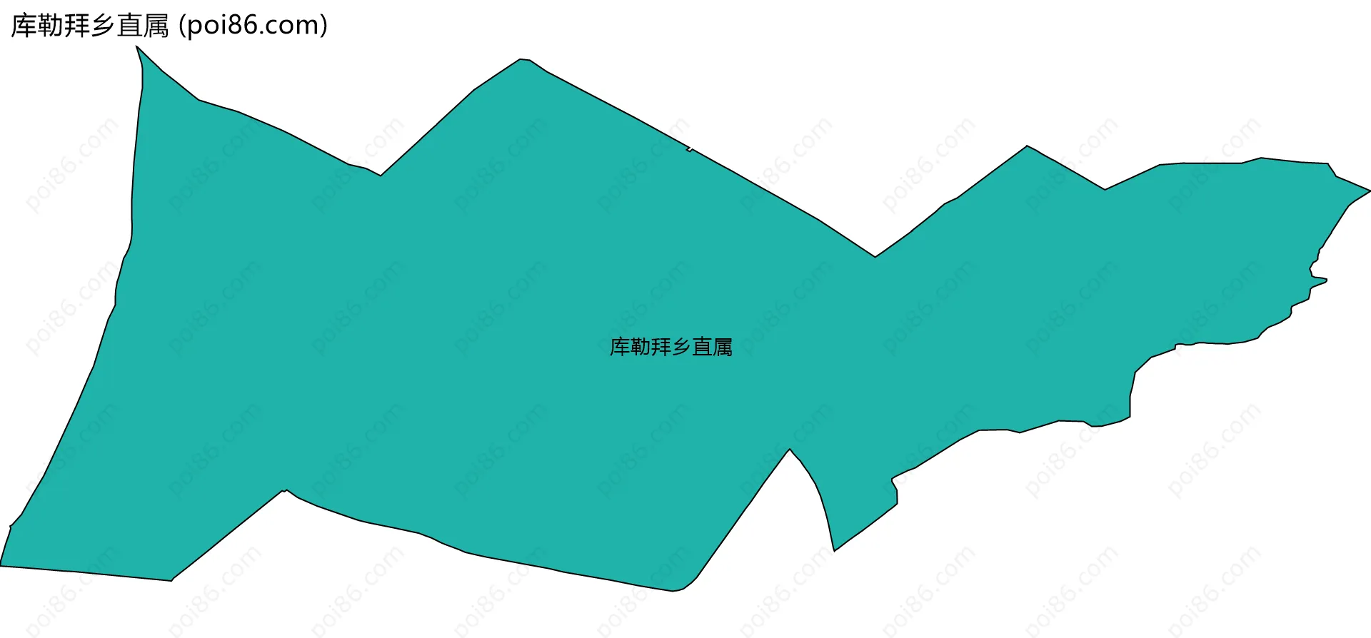 库勒拜乡直属边界地图