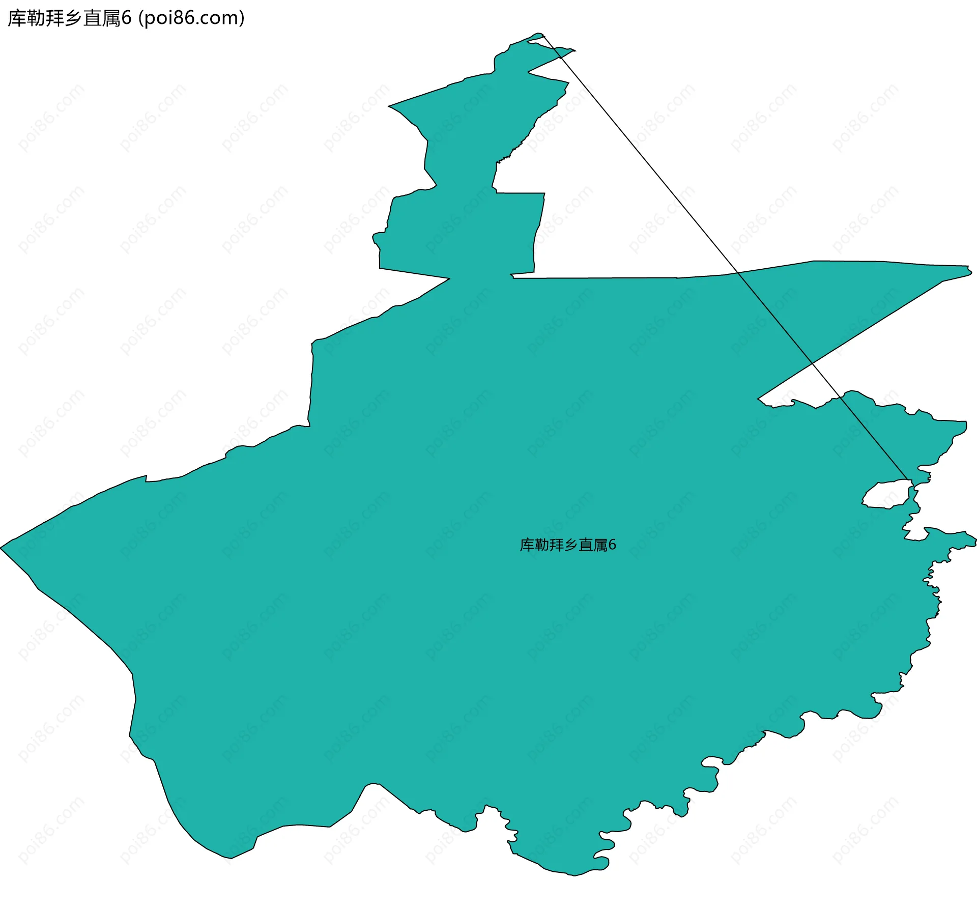 库勒拜乡直属6边界地图