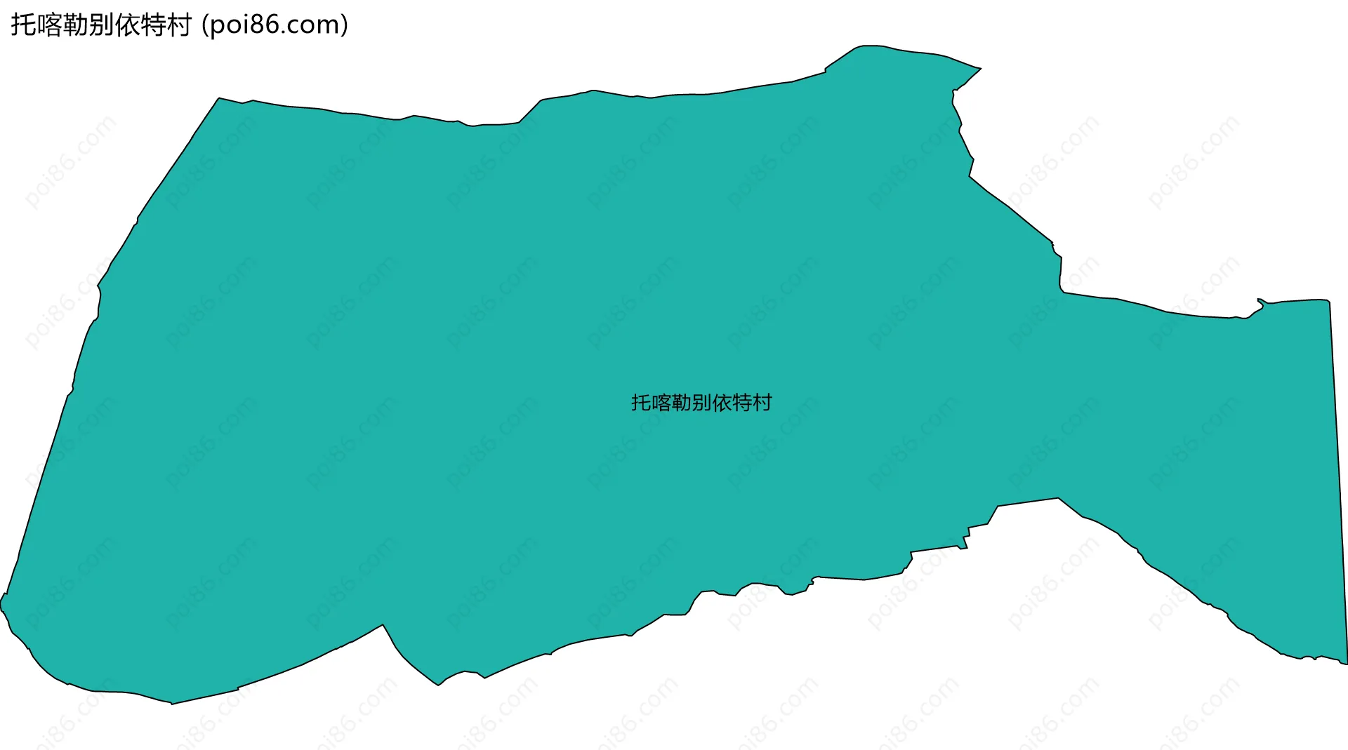 托喀勒别依特村边界地图