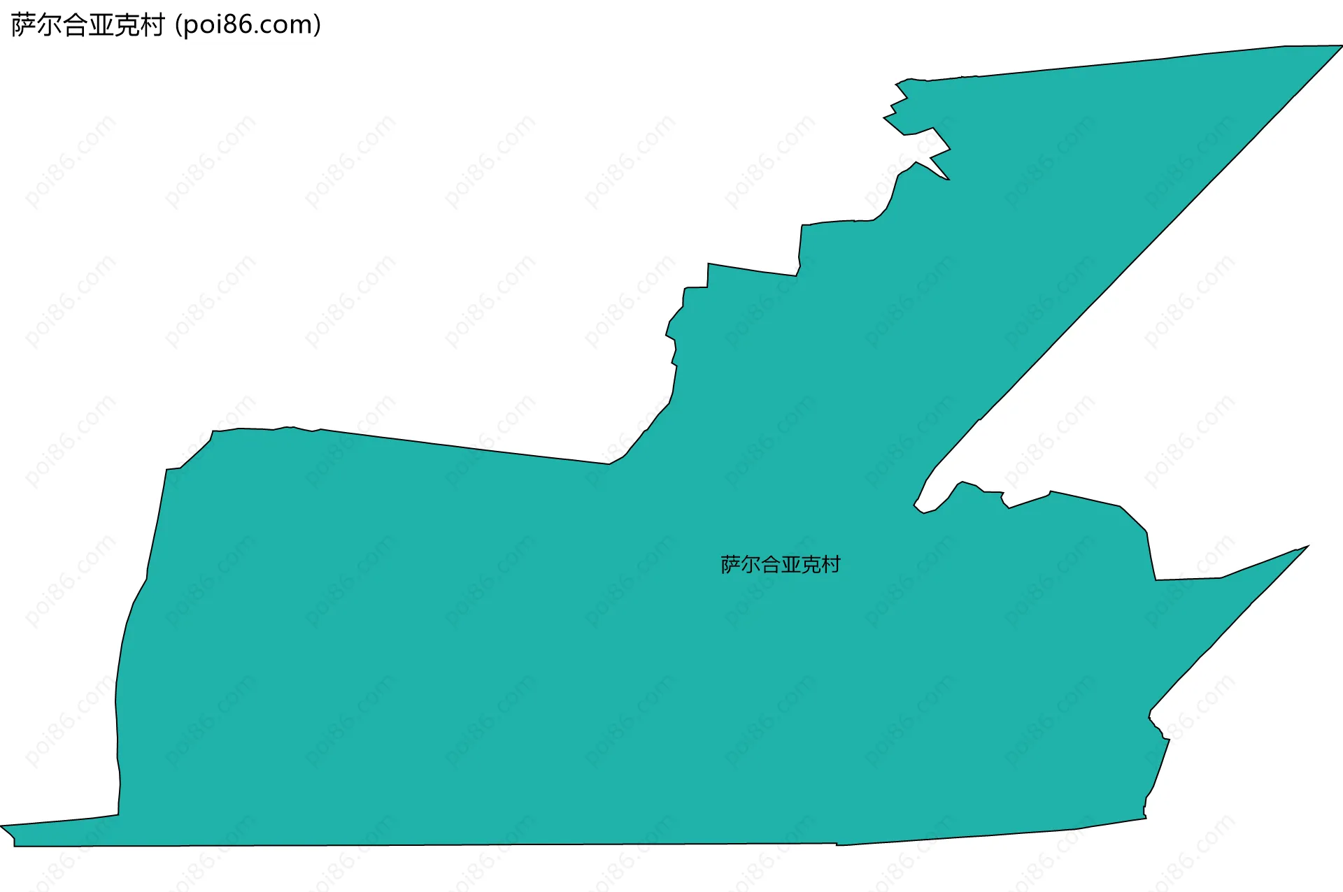 萨尔合亚克村边界地图