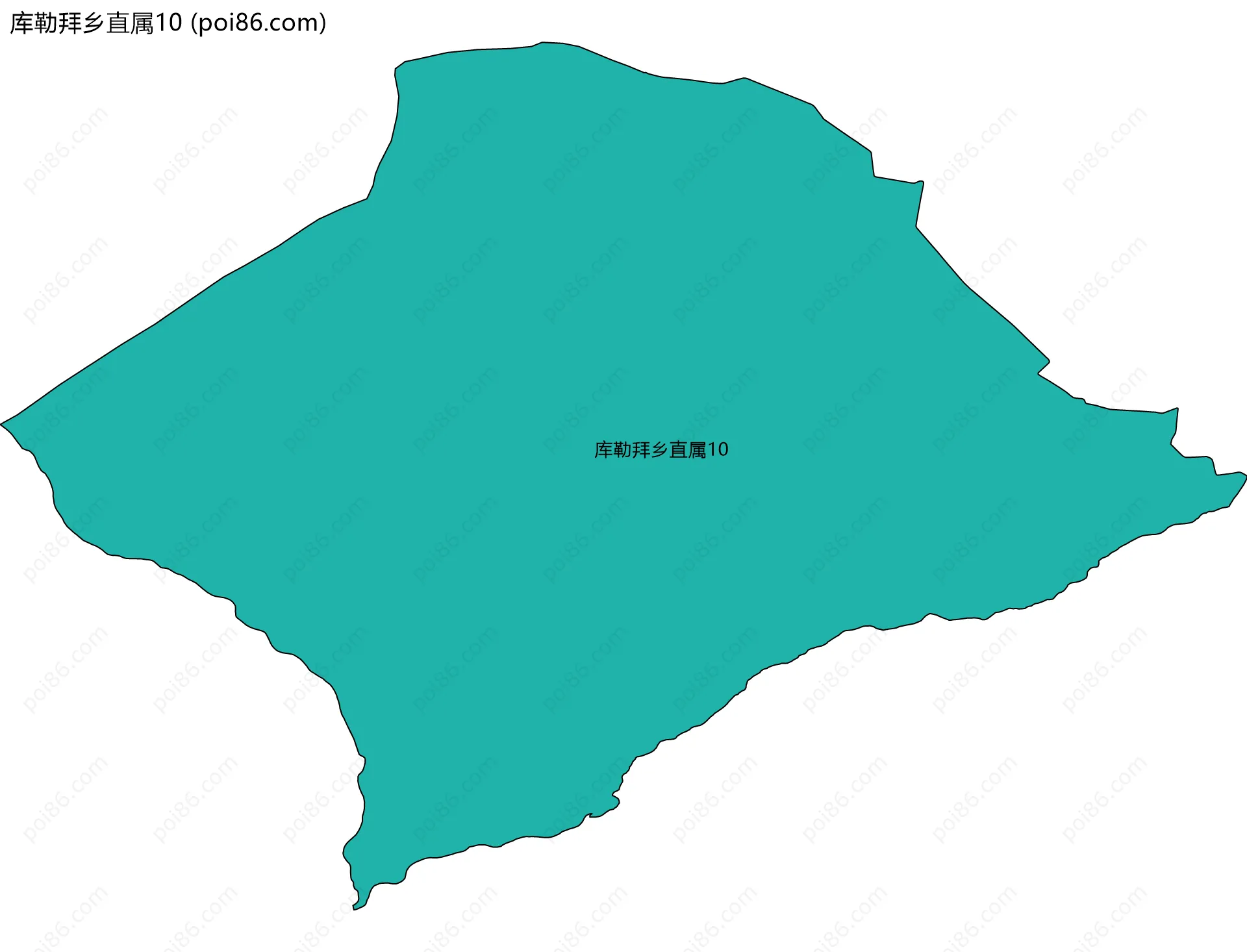 库勒拜乡直属10边界地图
