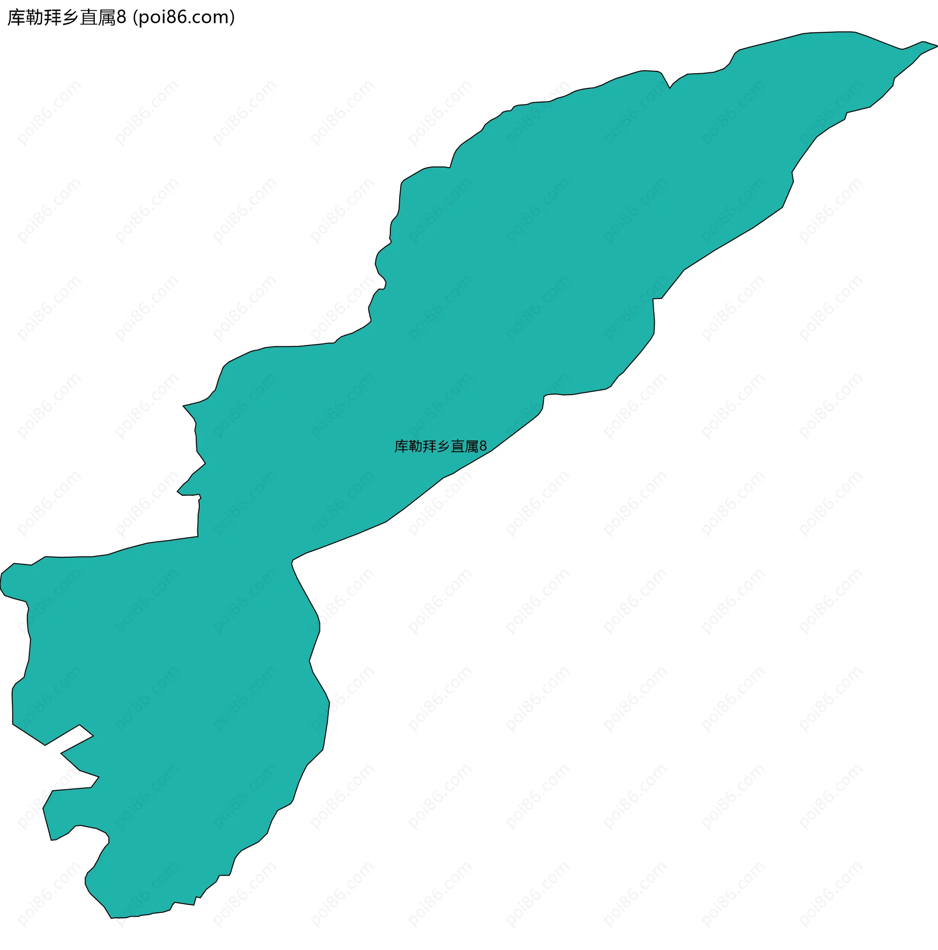 库勒拜乡直属8边界地图