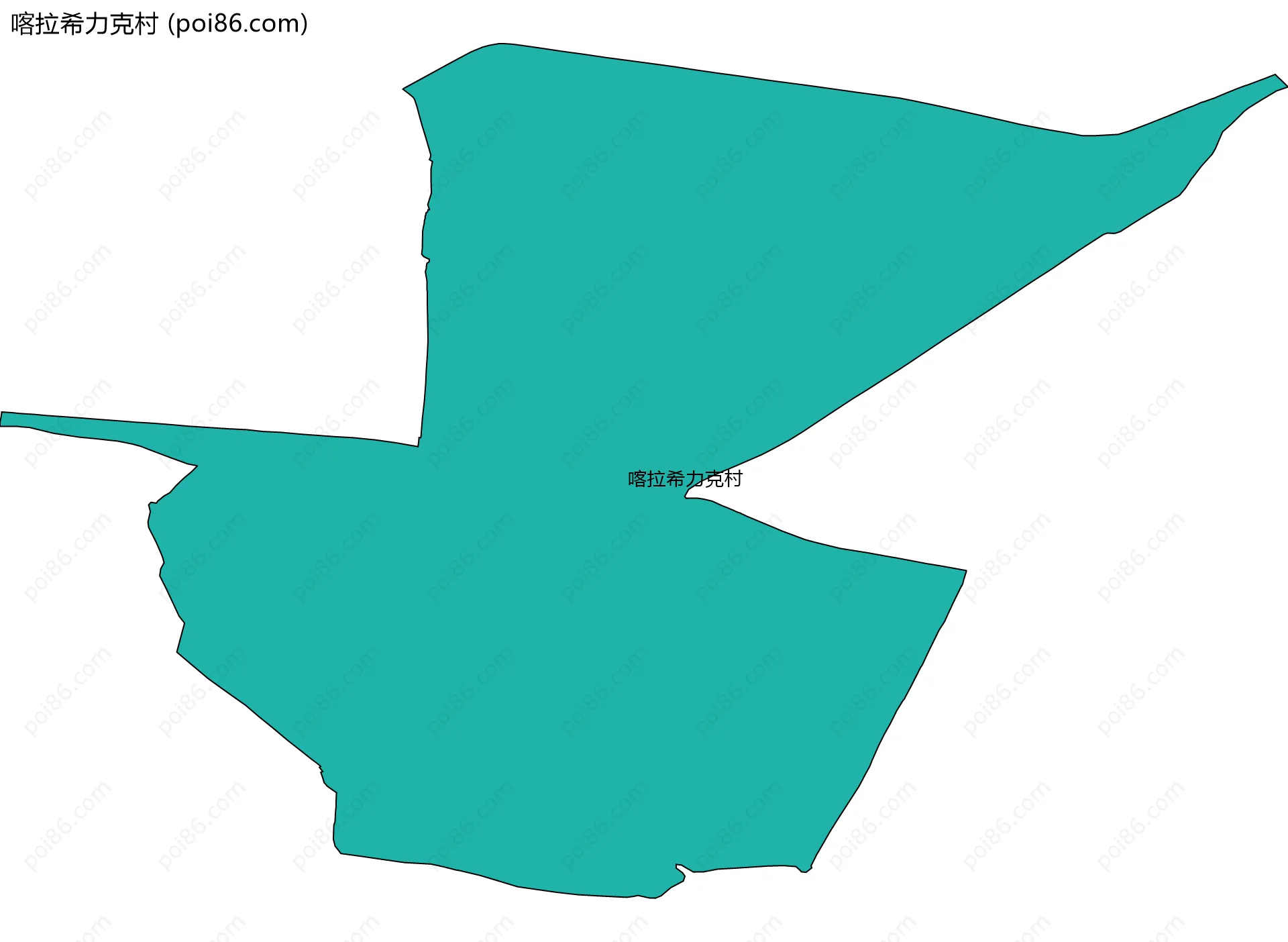 喀拉希力克村边界地图