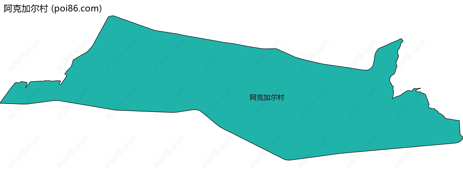 阿克加尔村边界地图