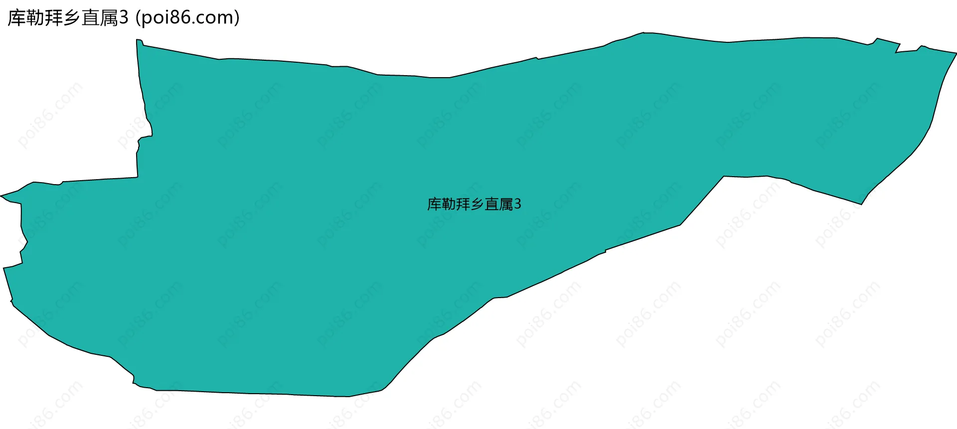 库勒拜乡直属3边界地图