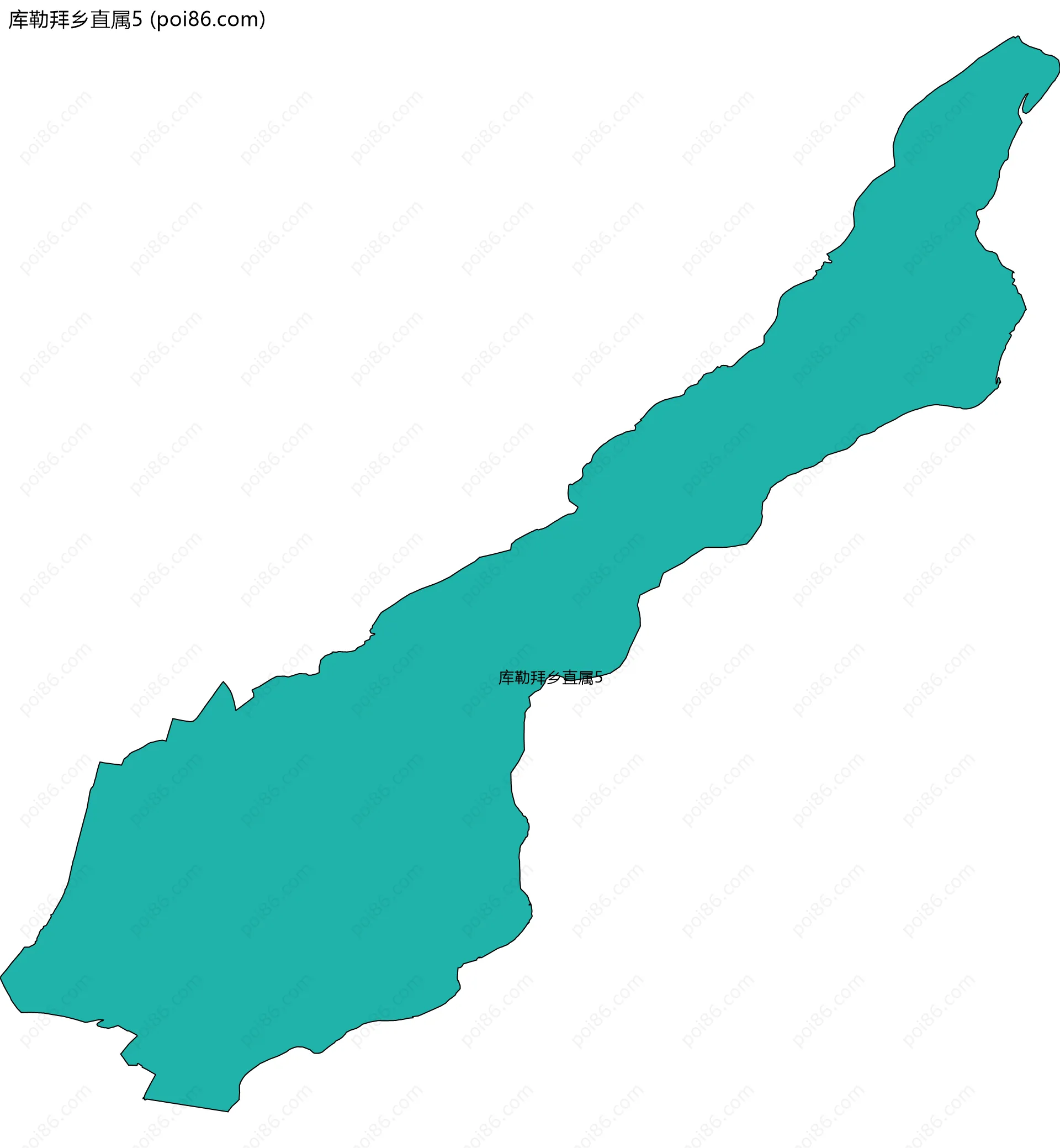 库勒拜乡直属5边界地图