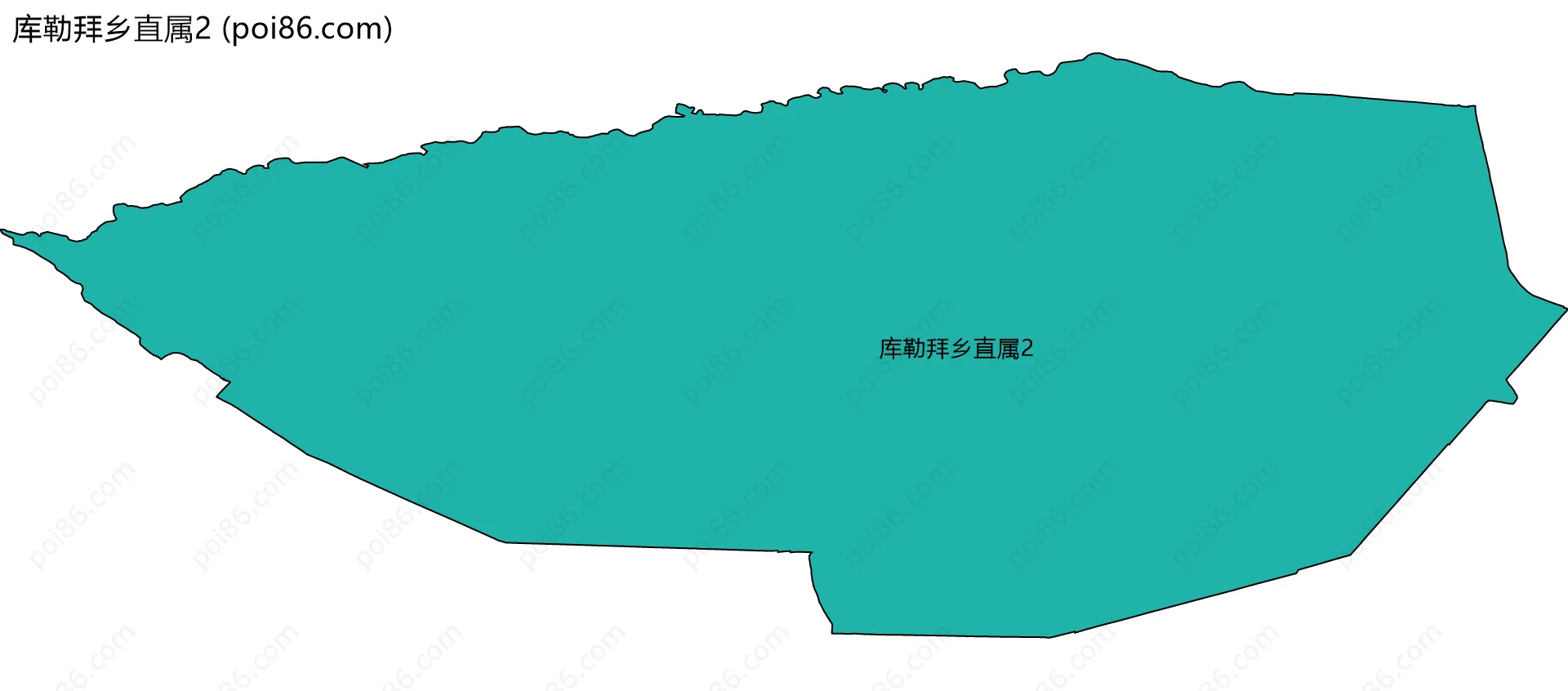 库勒拜乡直属2边界地图