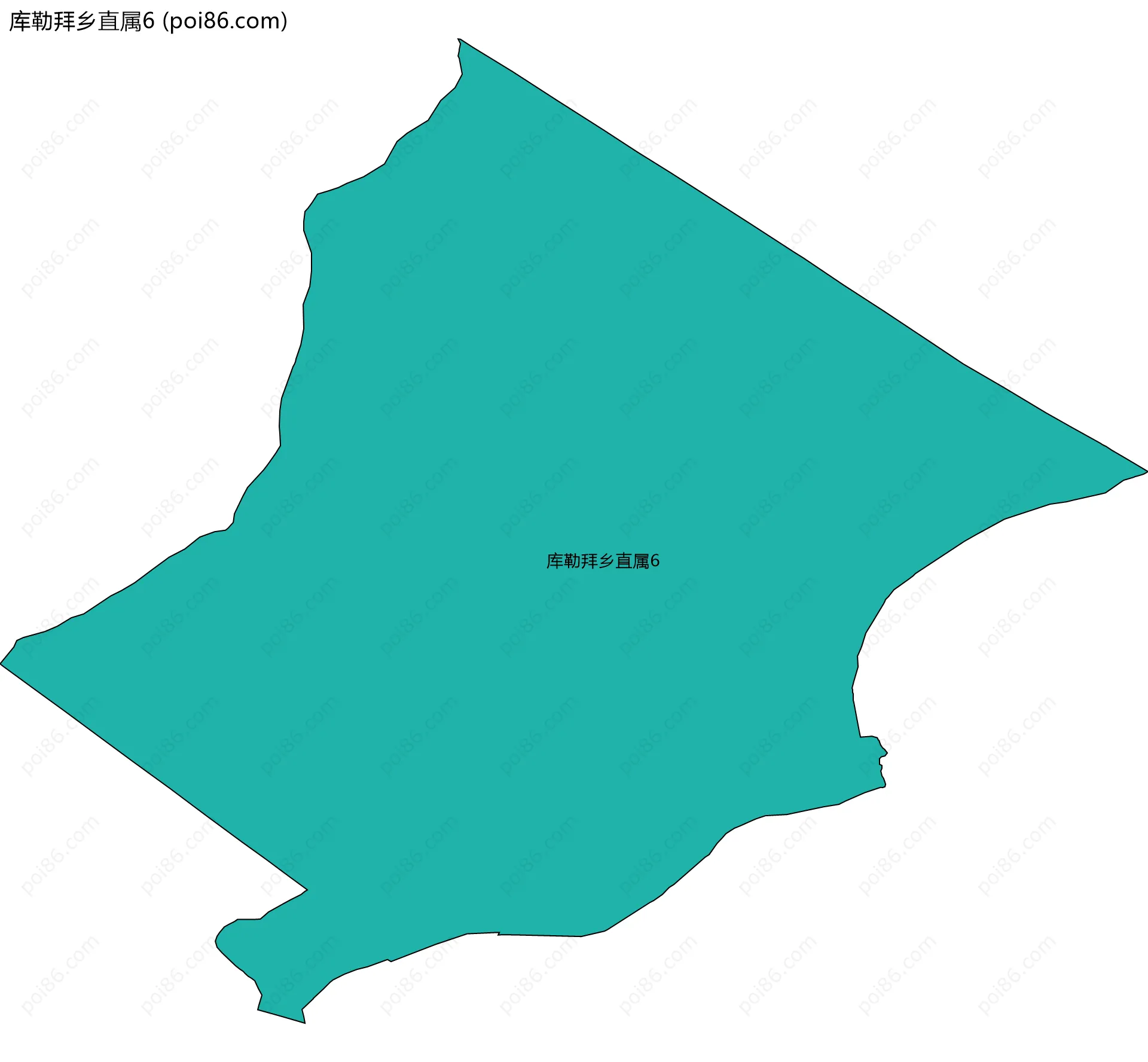 库勒拜乡直属6边界地图