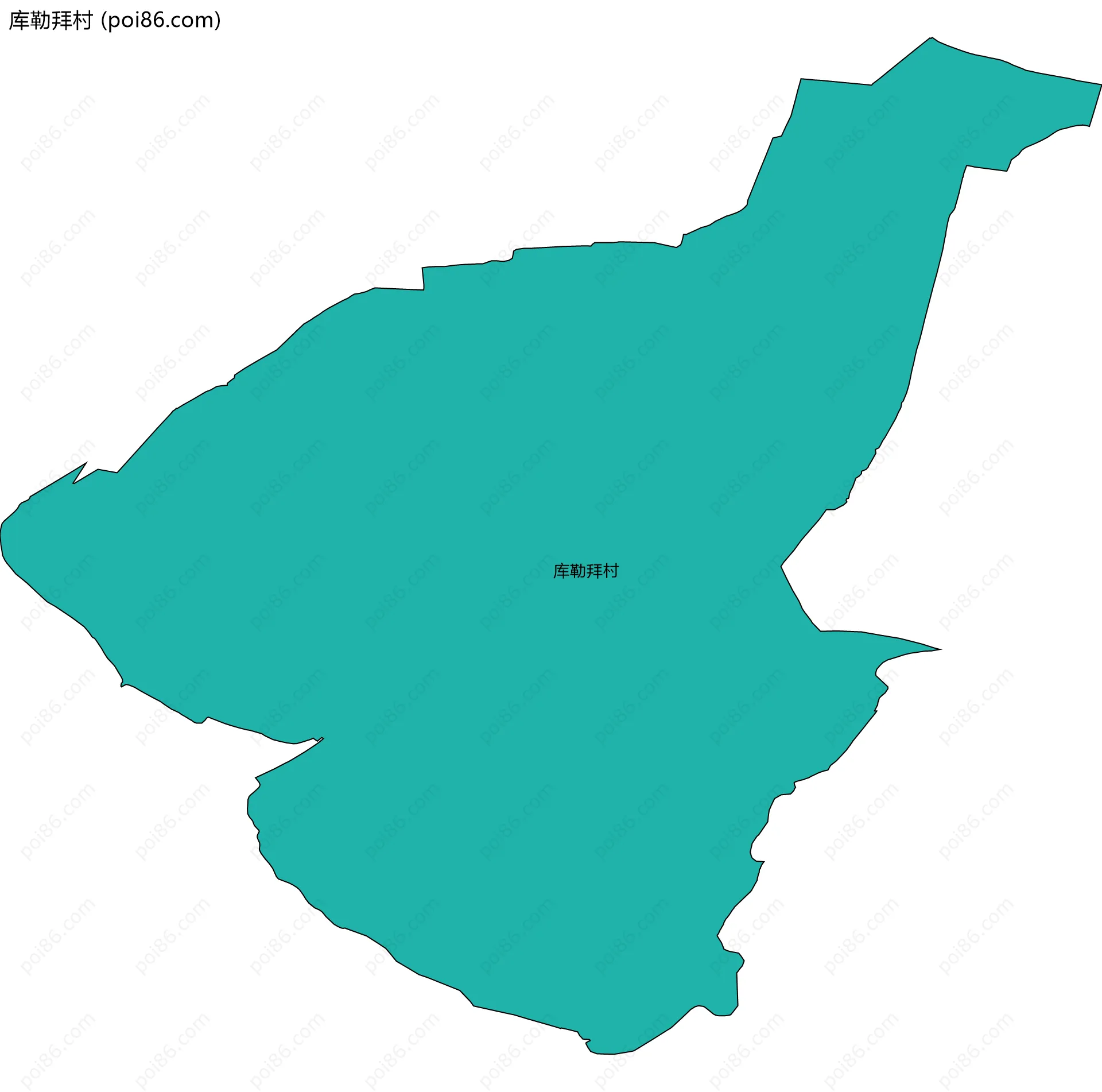 库勒拜村边界地图