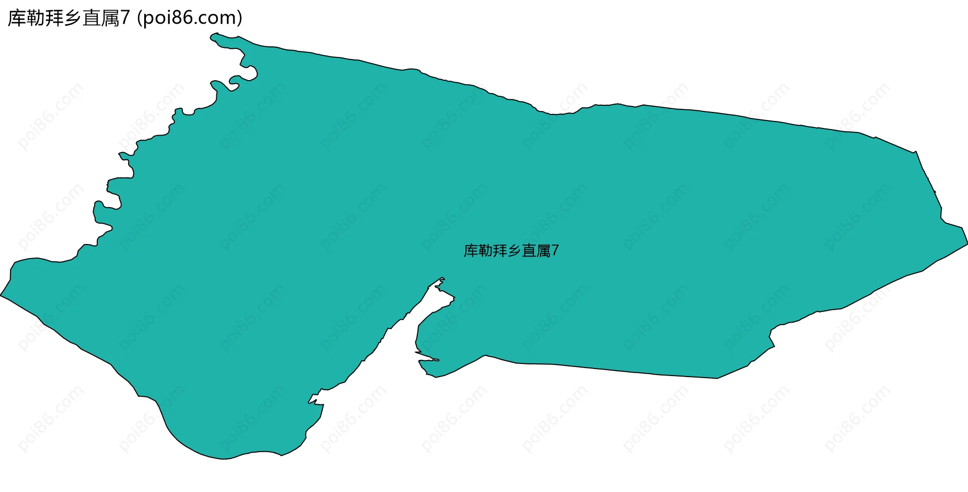 库勒拜乡直属7边界地图