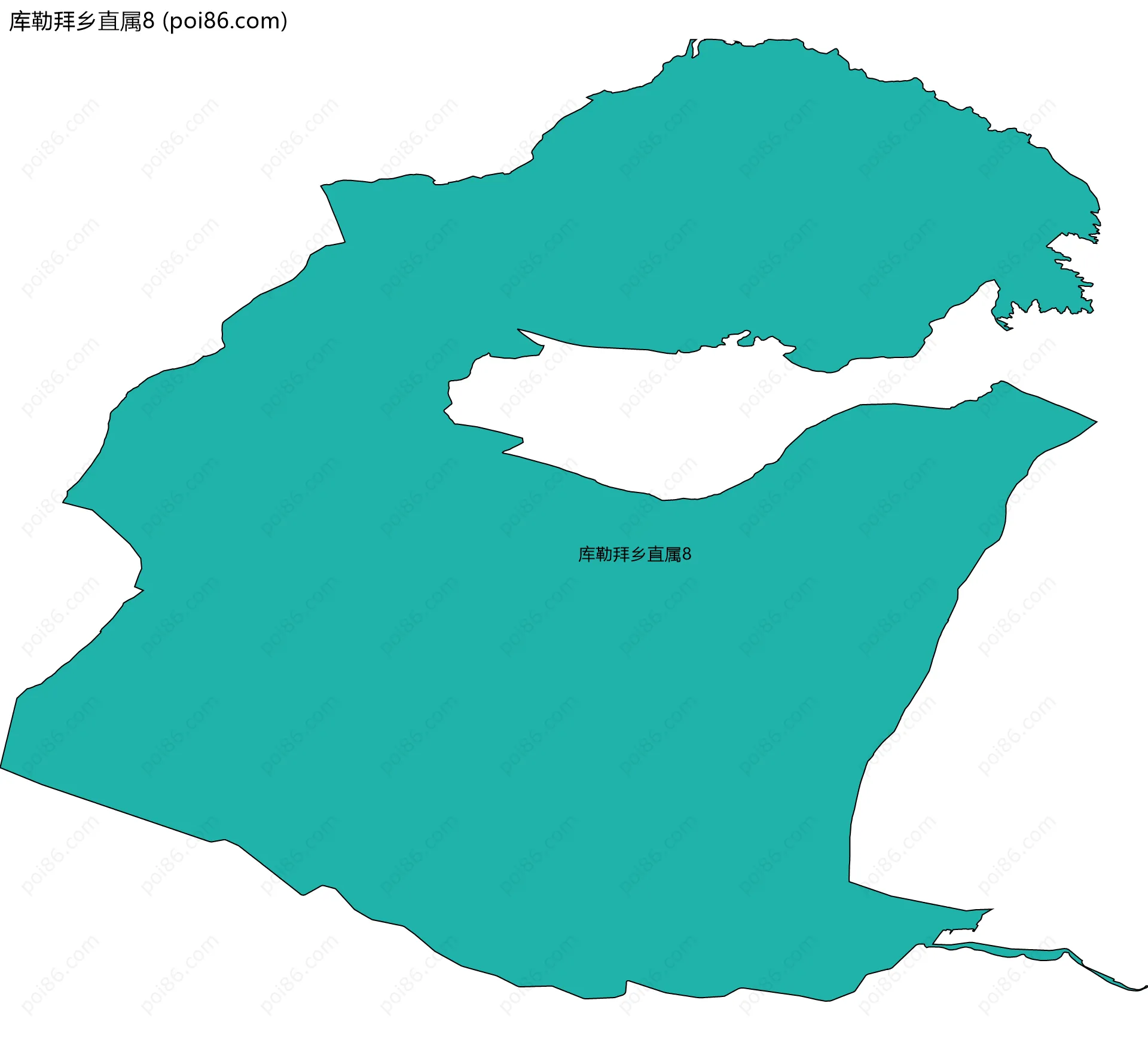 库勒拜乡直属8边界地图