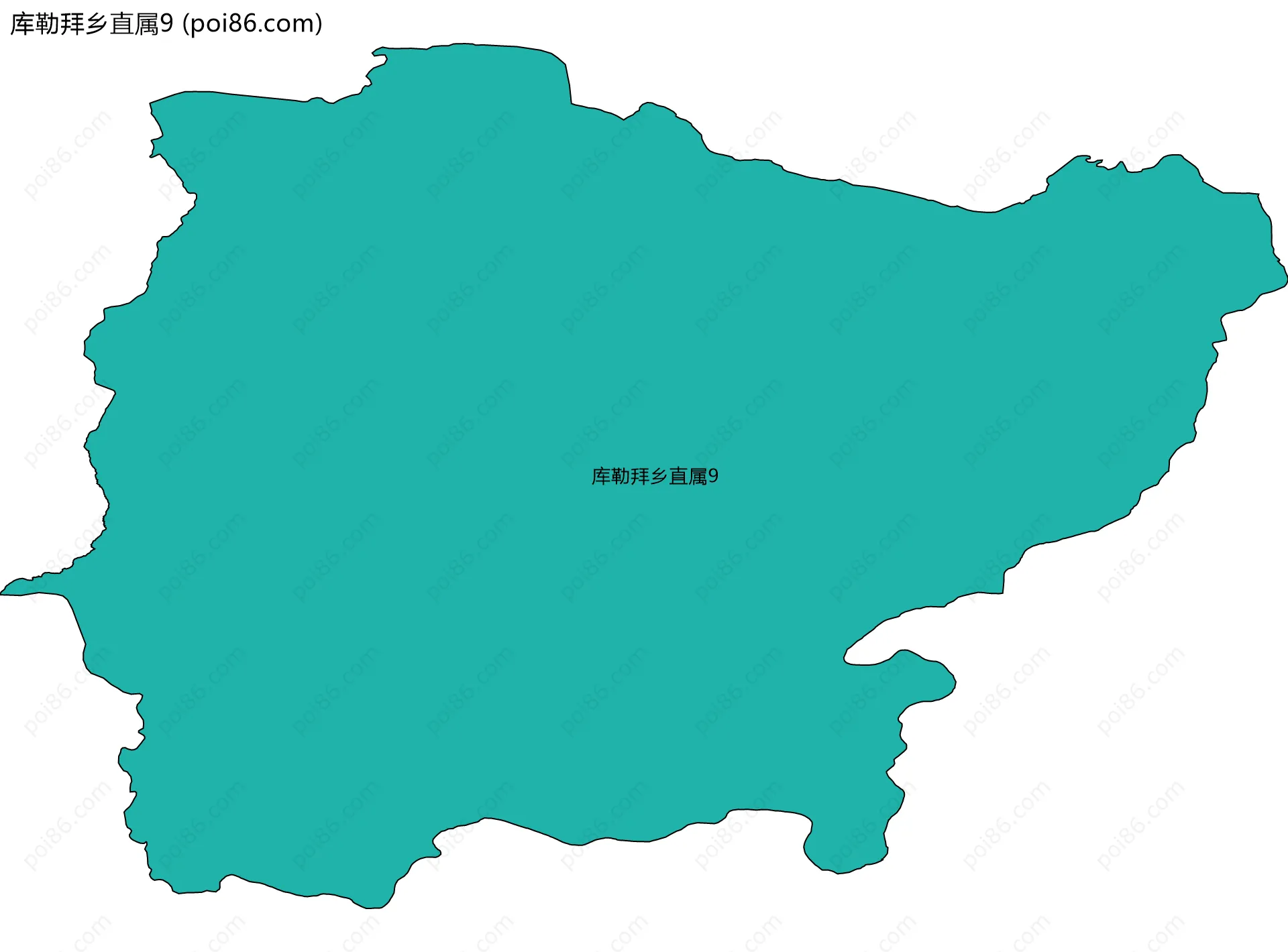 库勒拜乡直属9边界地图