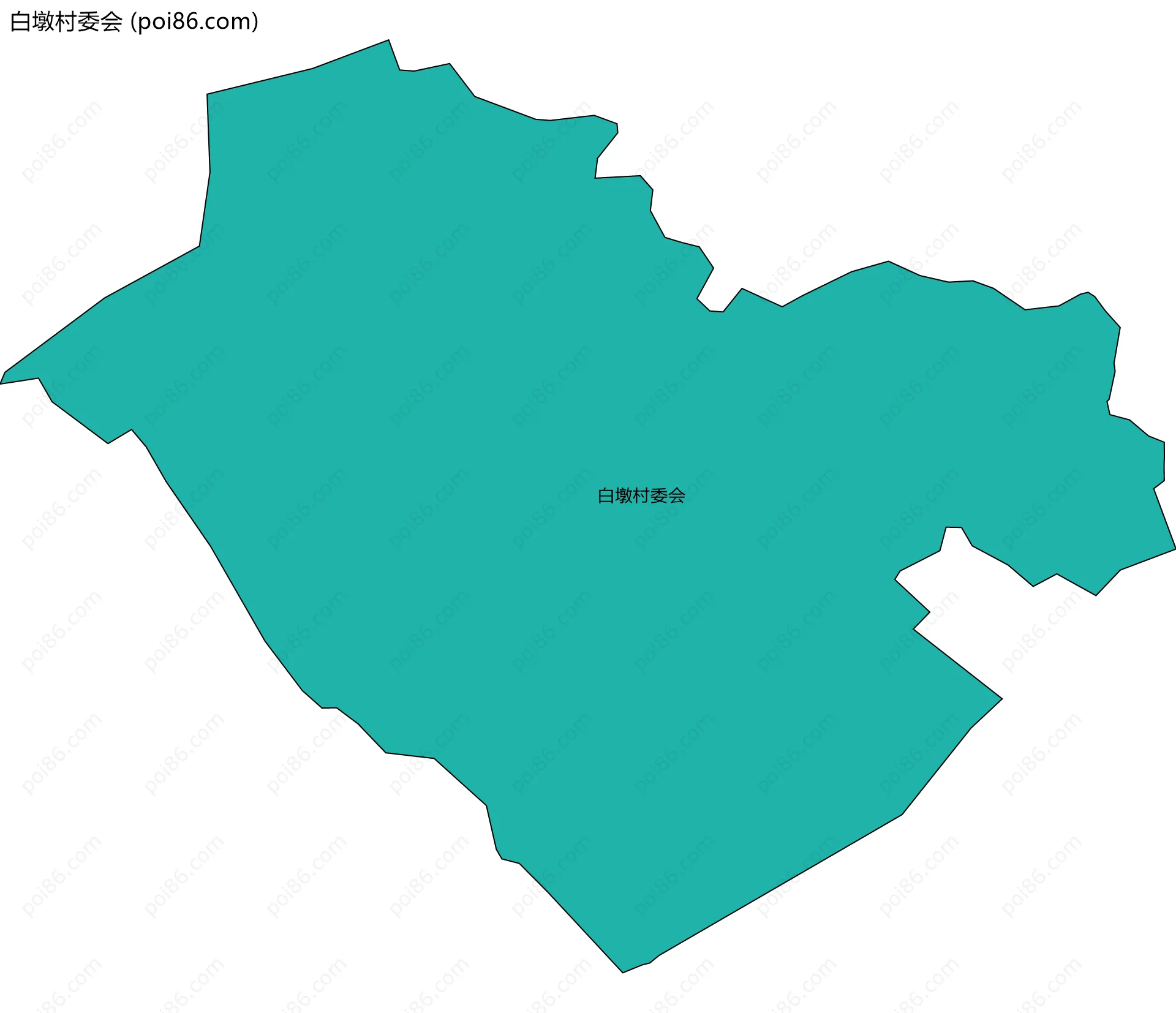 白墩村委会边界地图