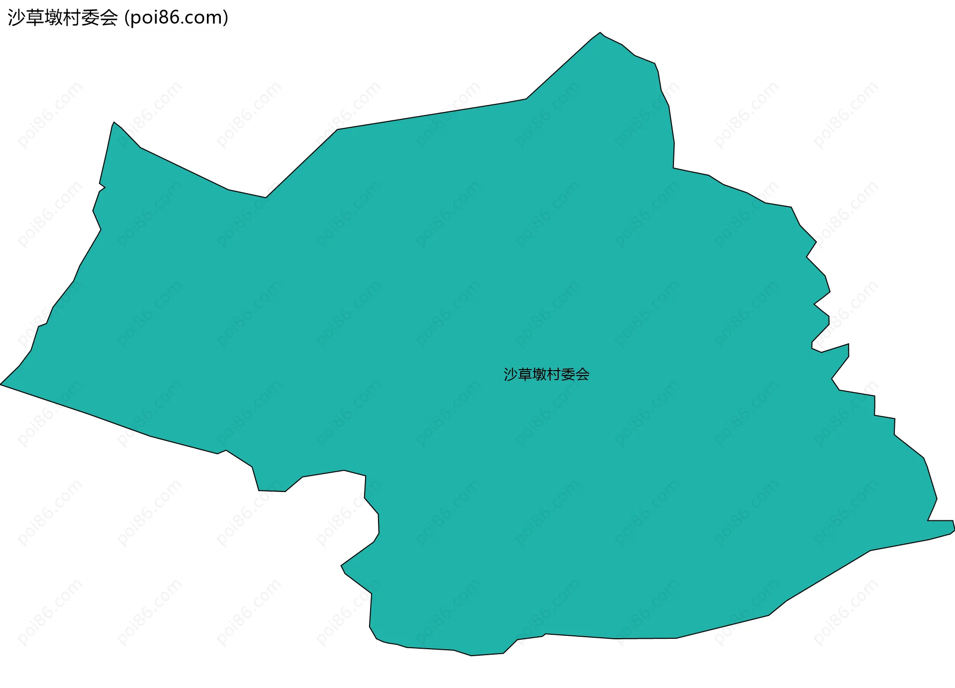 沙草墩村委会边界地图