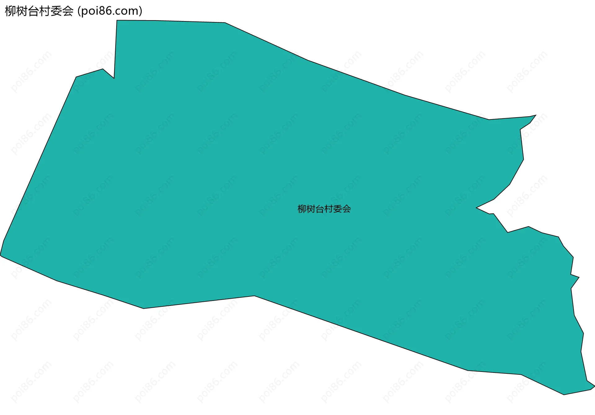 柳树台村委会边界地图