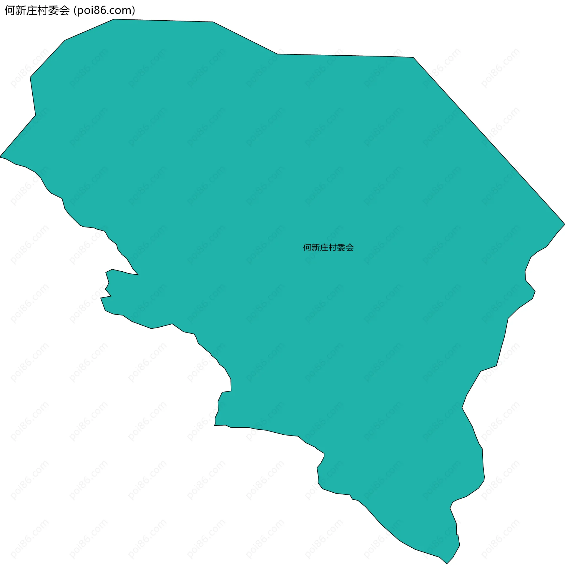 何新庄村委会边界地图