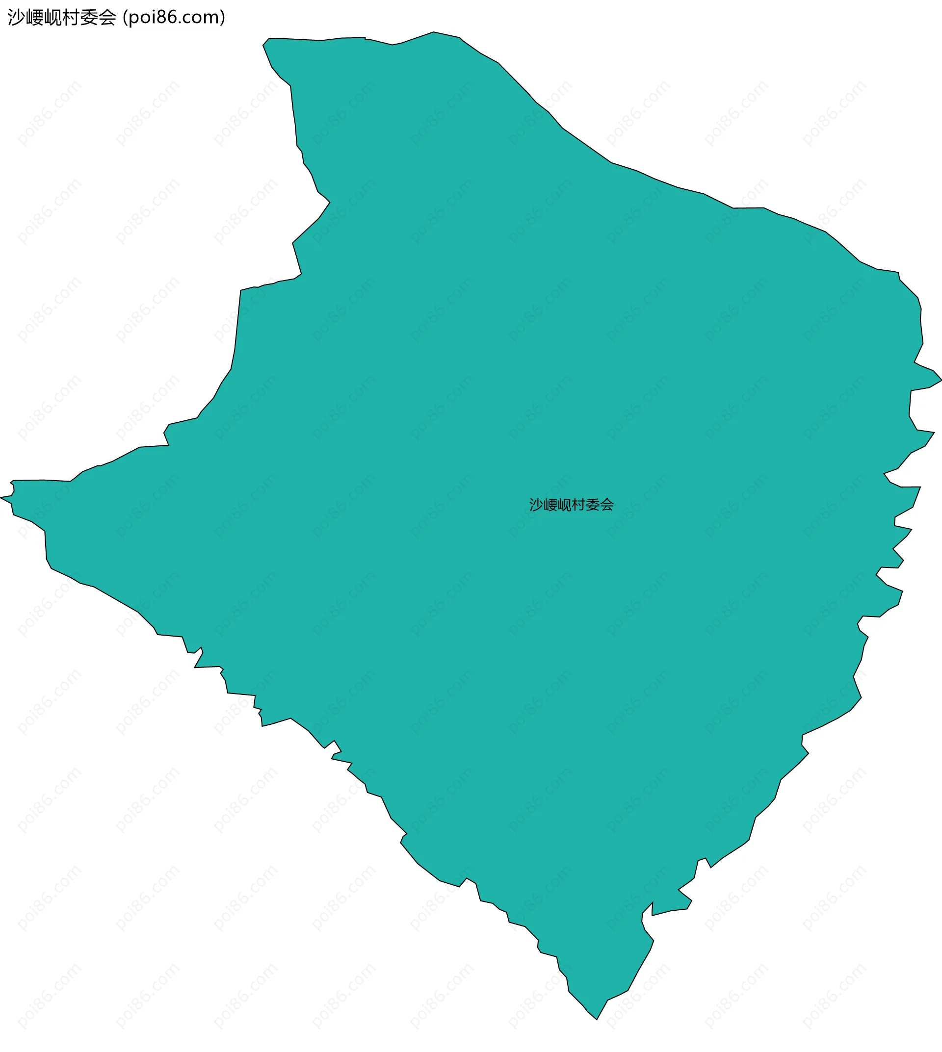 沙崾岘村委会边界地图