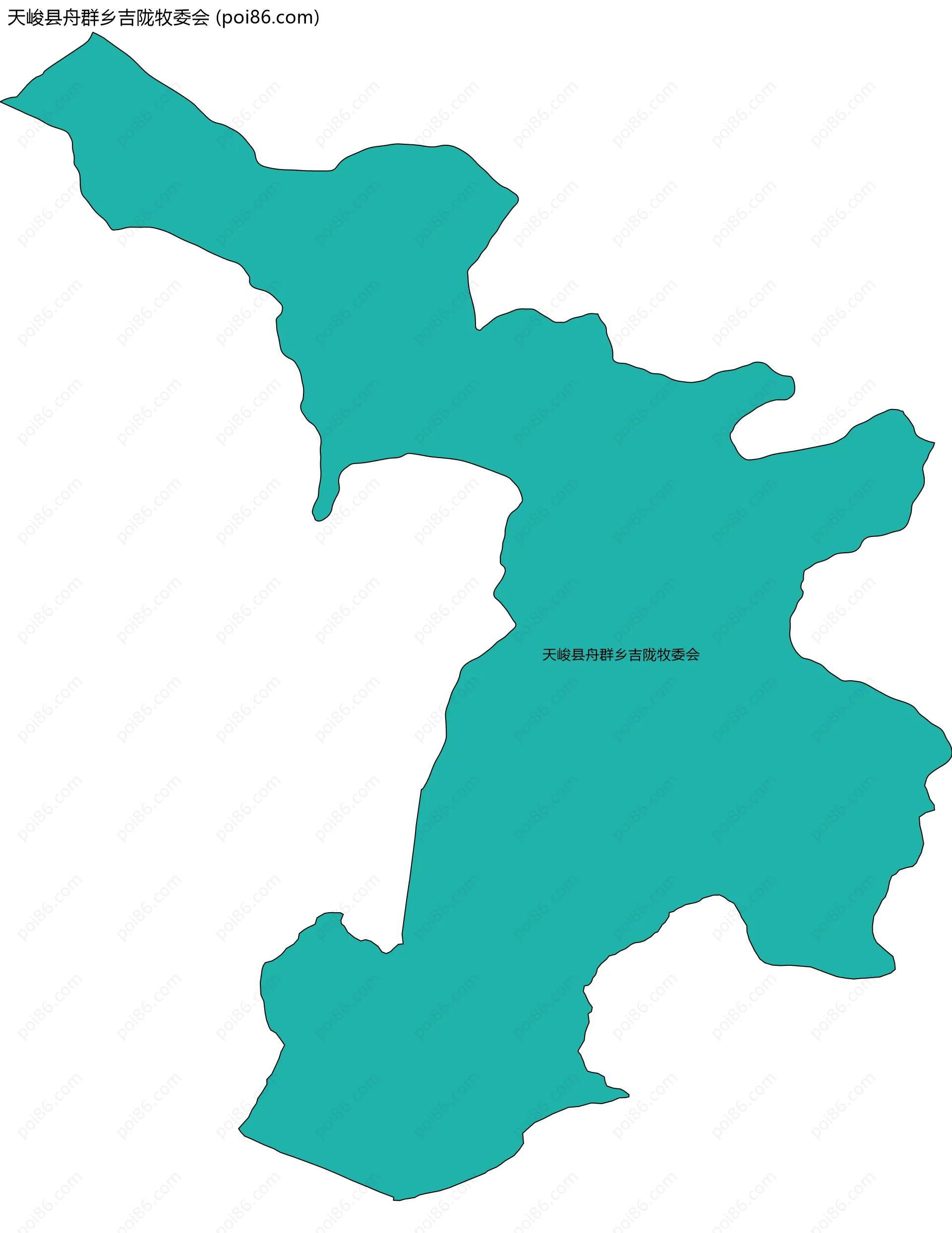 天峻县舟群乡吉陇牧委会边界地图