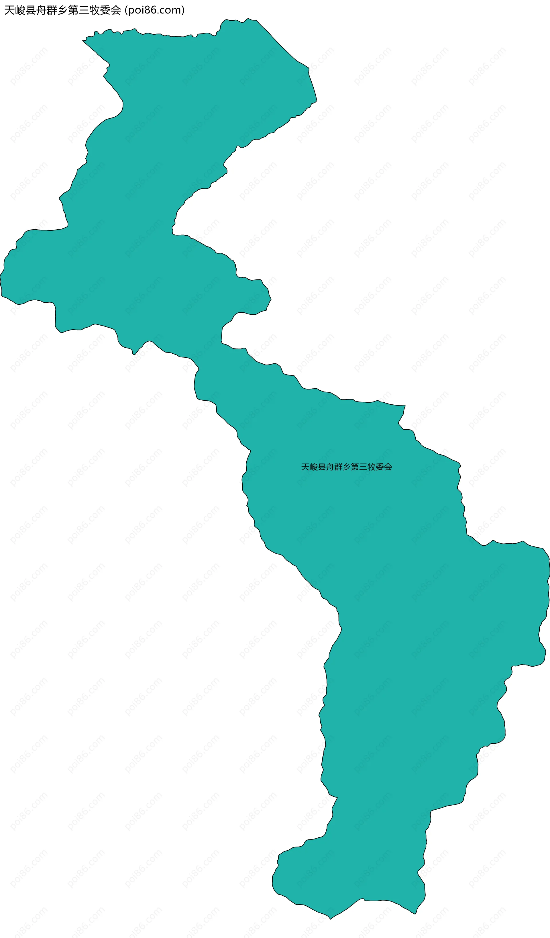 天峻县舟群乡第三牧委会边界地图