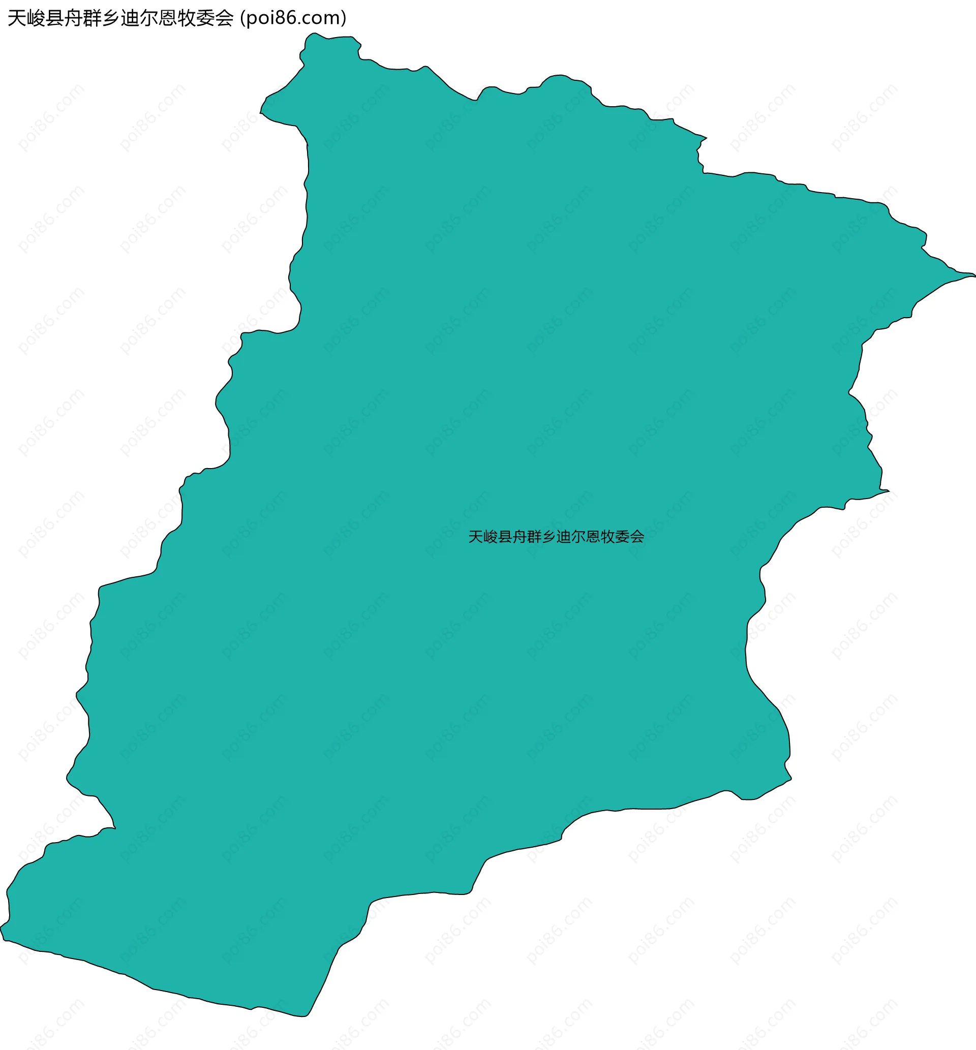 天峻县舟群乡迪尔恩牧委会边界地图