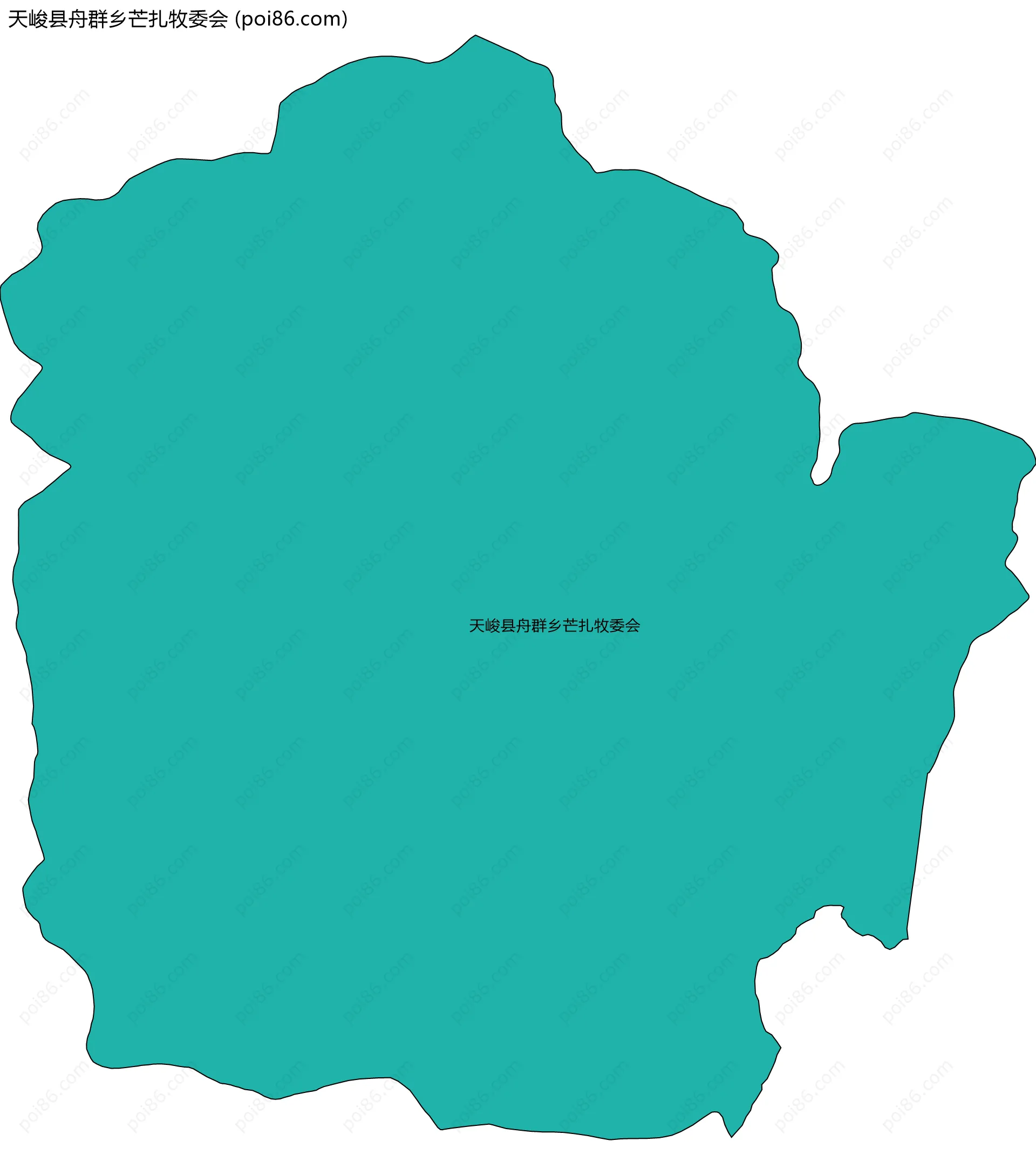 天峻县舟群乡芒扎牧委会边界地图