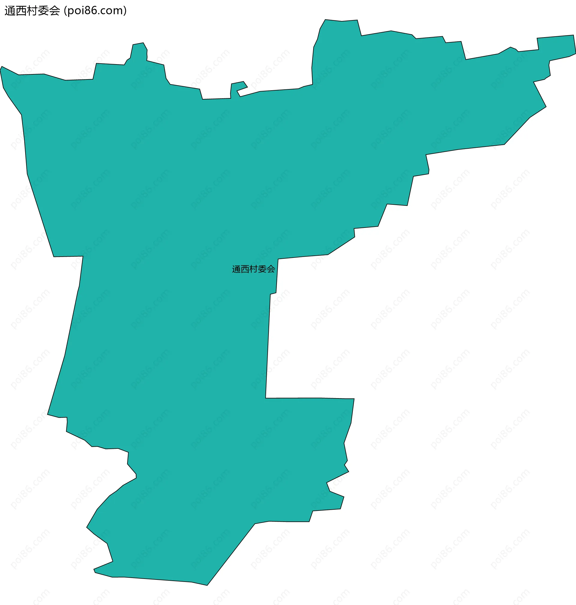 通西村委会边界地图