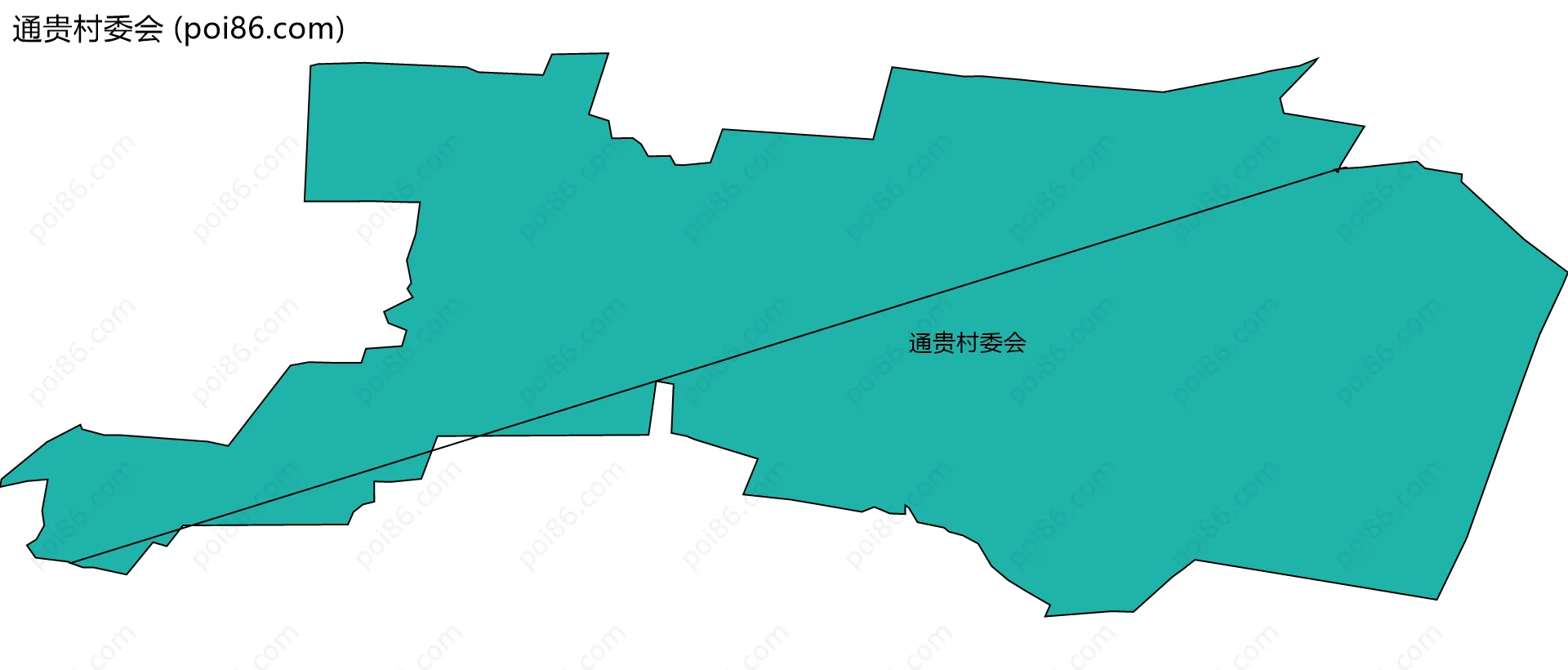 通贵村委会边界地图