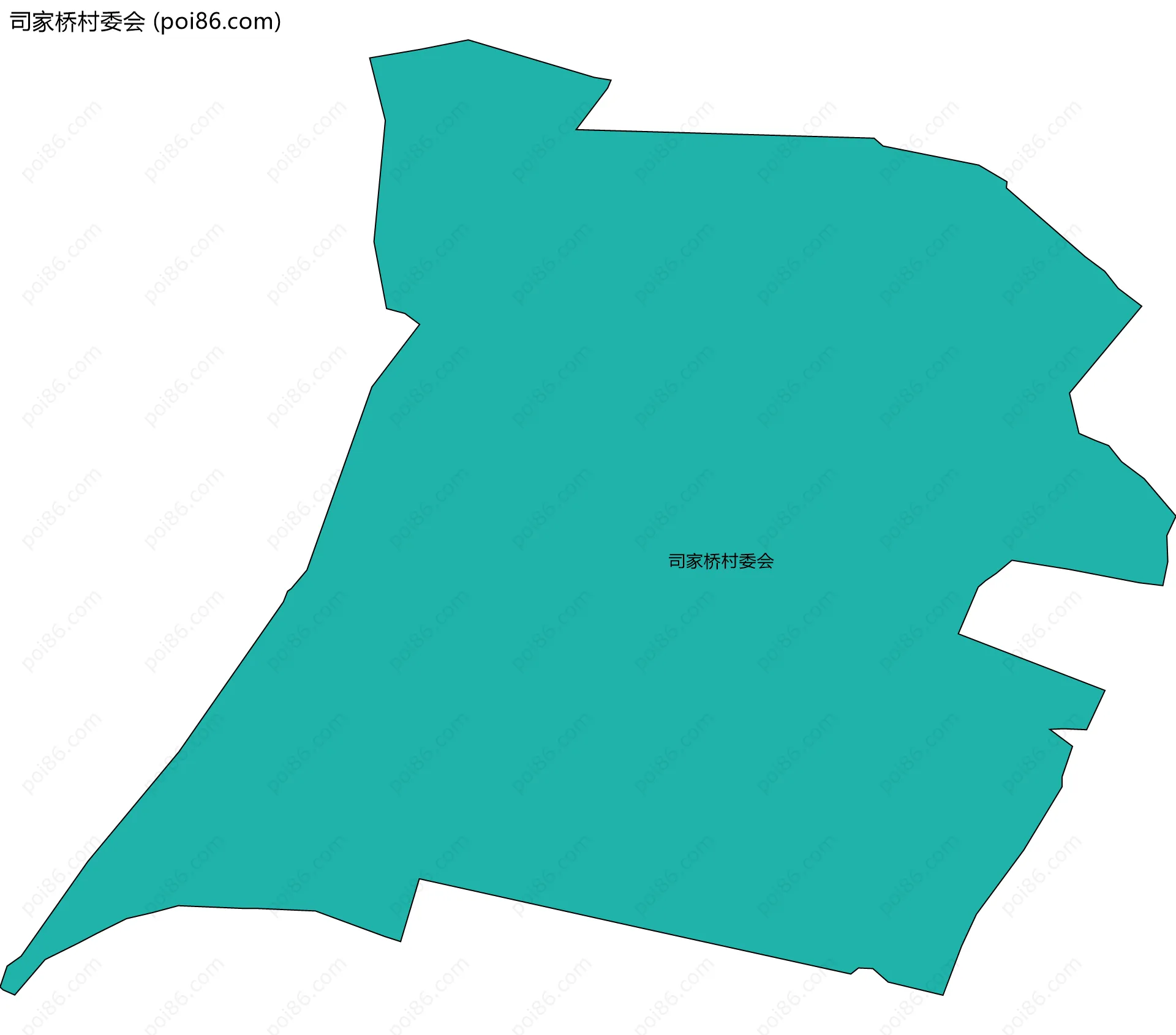 司家桥村委会边界地图