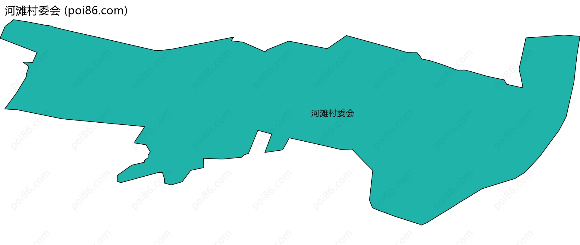 河滩村委会边界地图