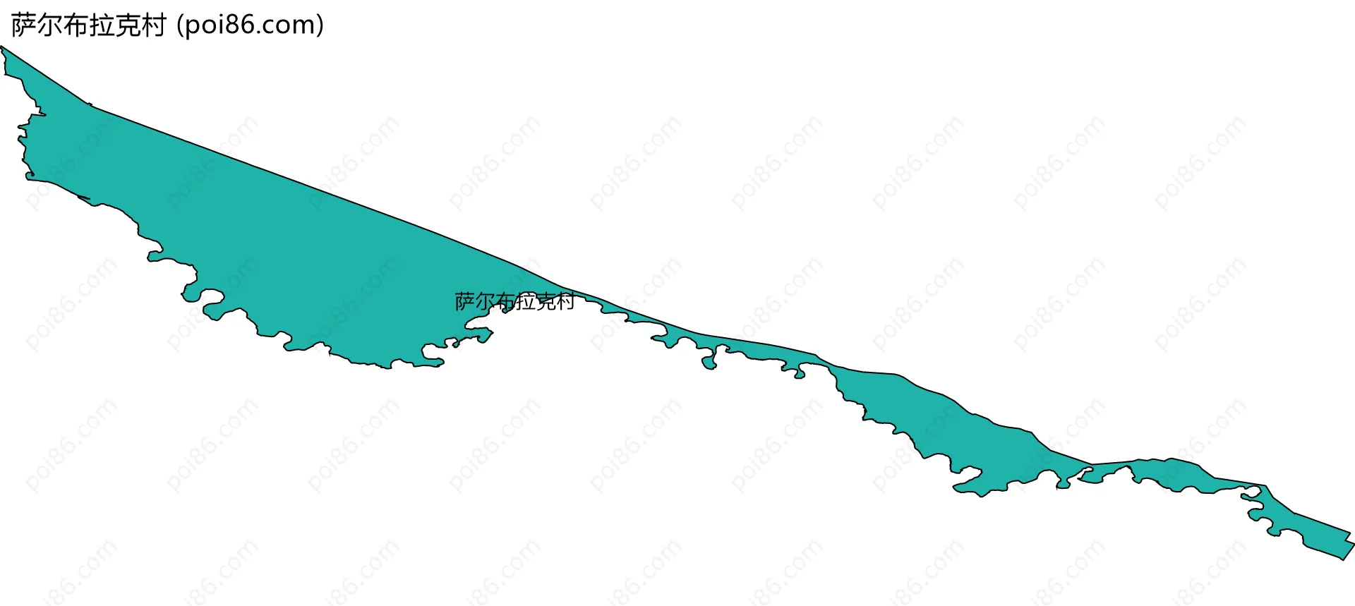 萨尔布拉克村边界地图