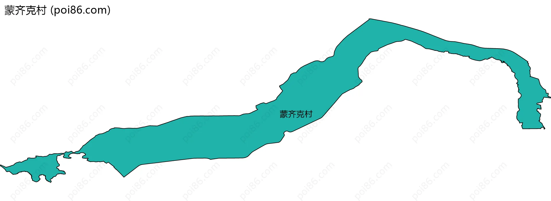 蒙齐克村边界地图