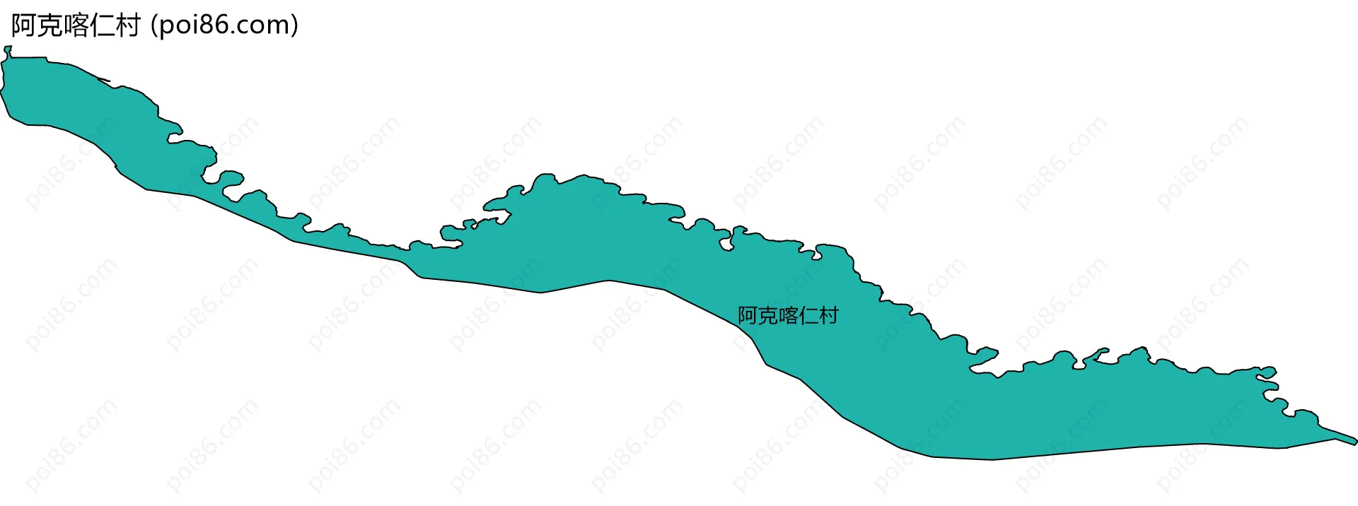 阿克喀仁村边界地图