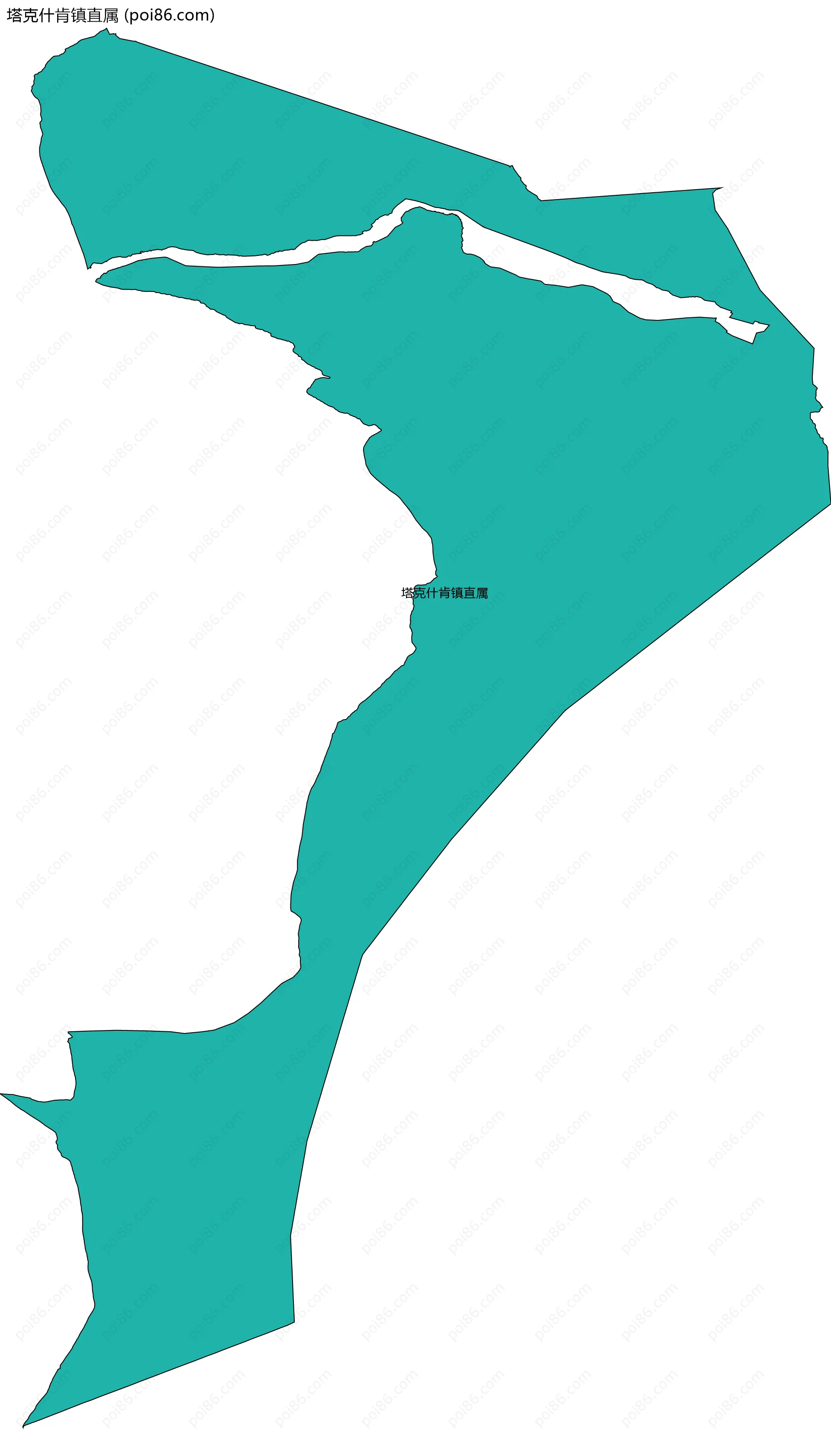 塔克什肯镇直属边界地图
