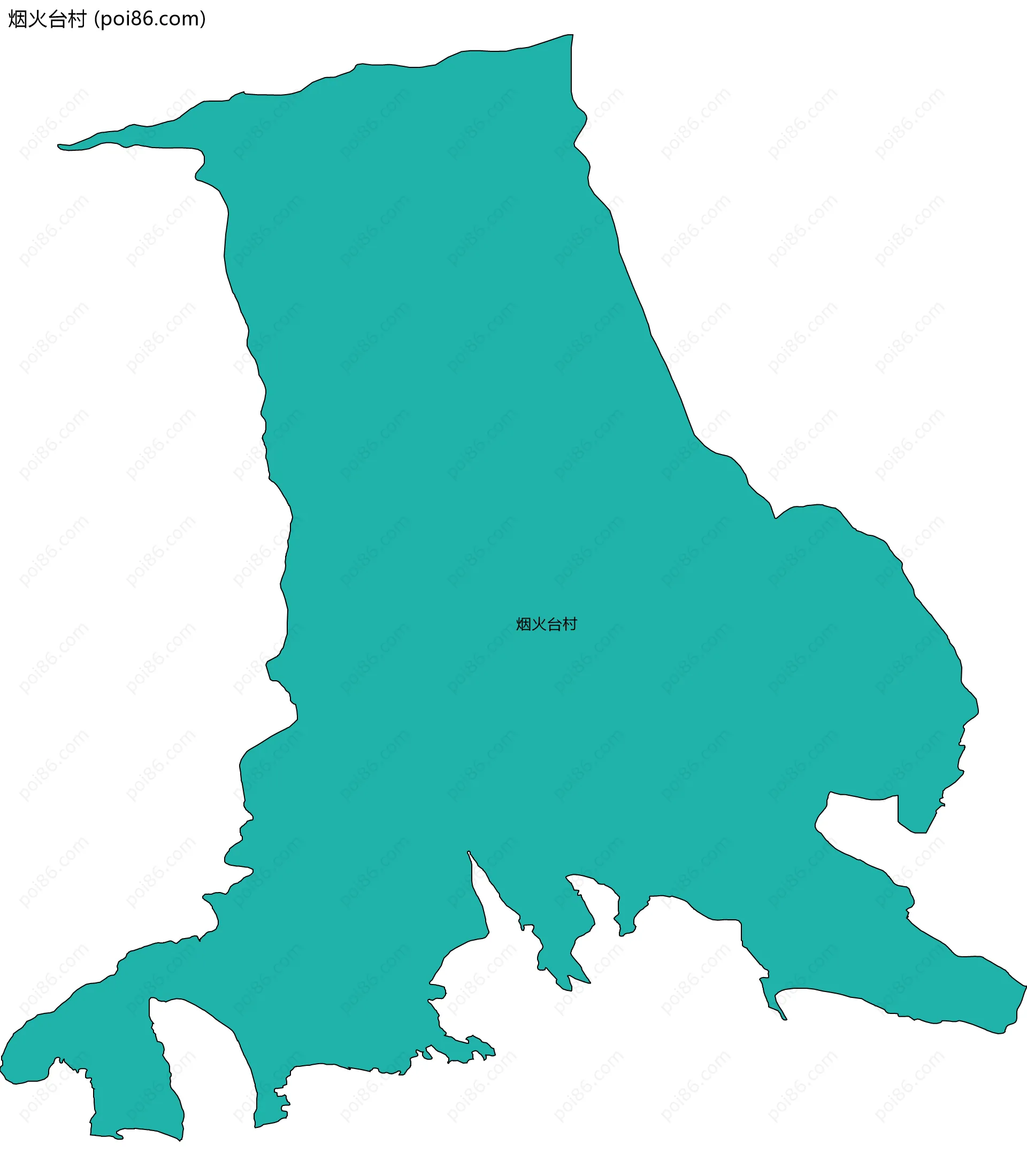 烟火台村边界地图