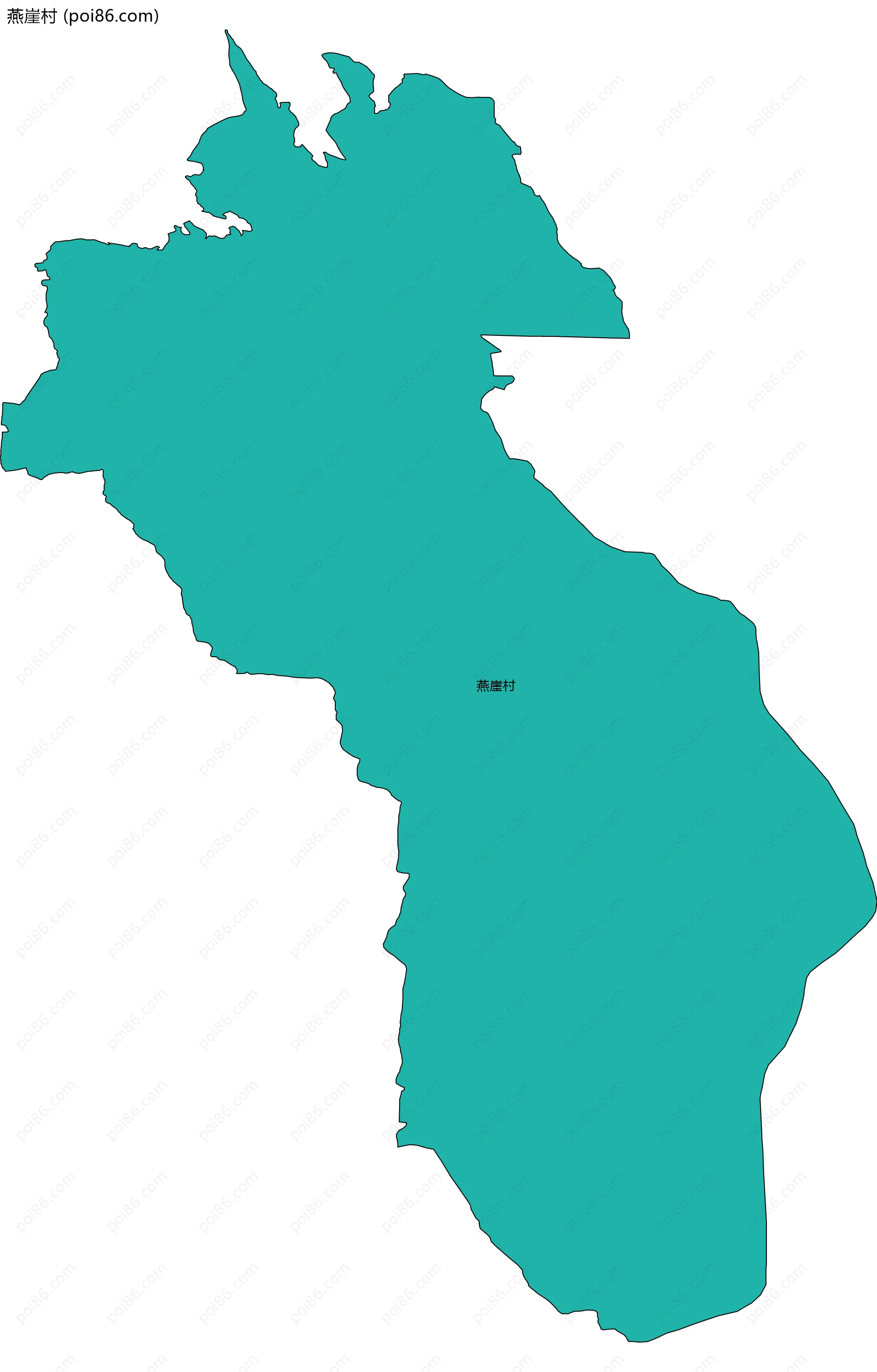 燕崖村边界地图