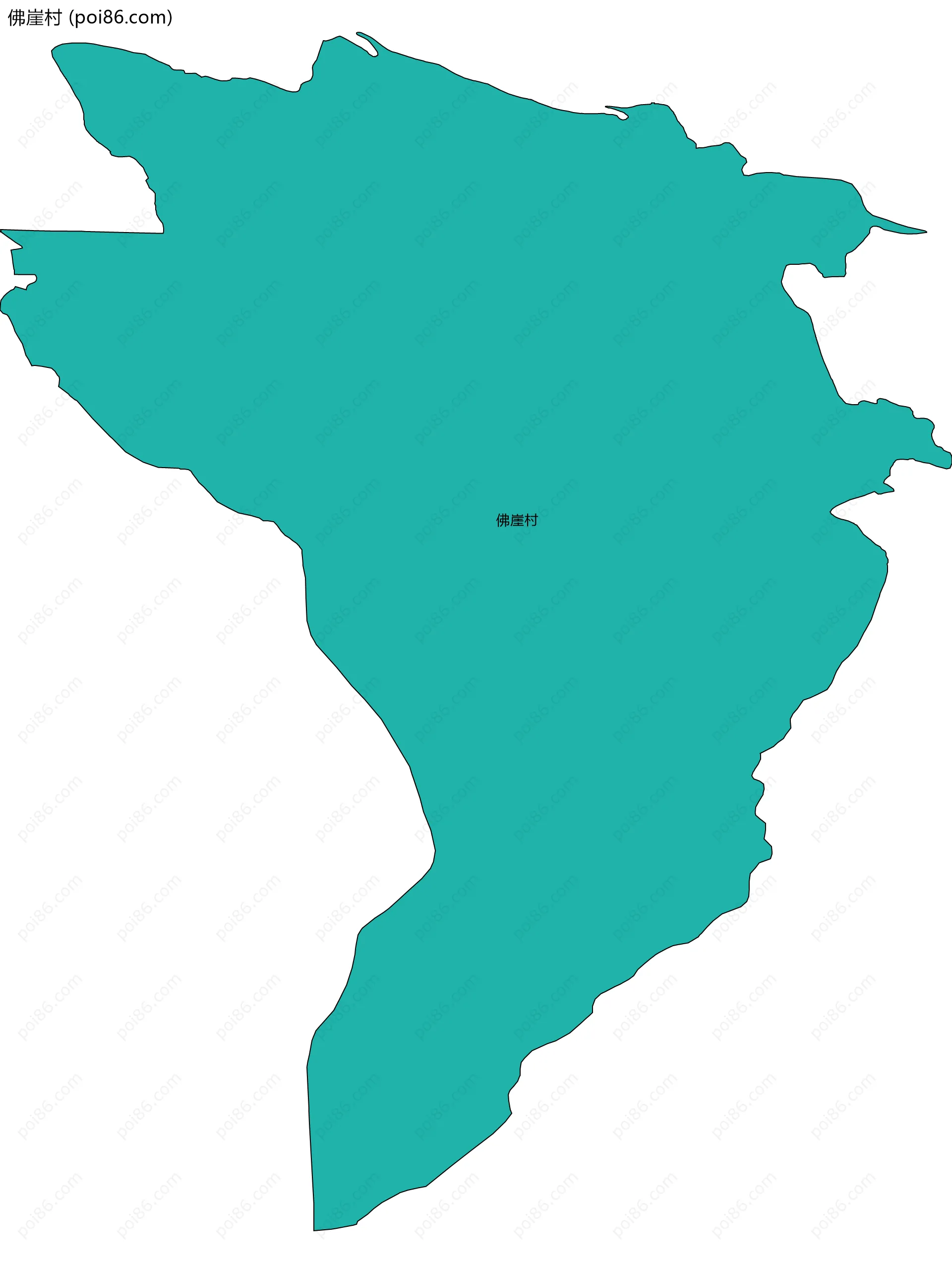 佛崖村边界地图